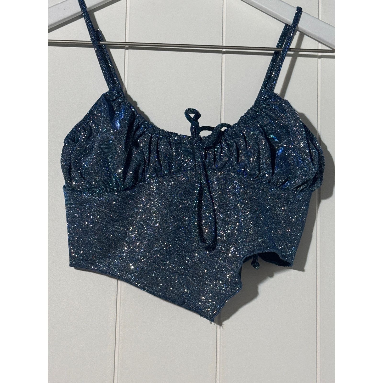 Urban Outfitters Urban Outfitters Sparkle Crop Top Spaghetti Strap Small Size S / US 4 / IT 40 - 2 Thumbnail