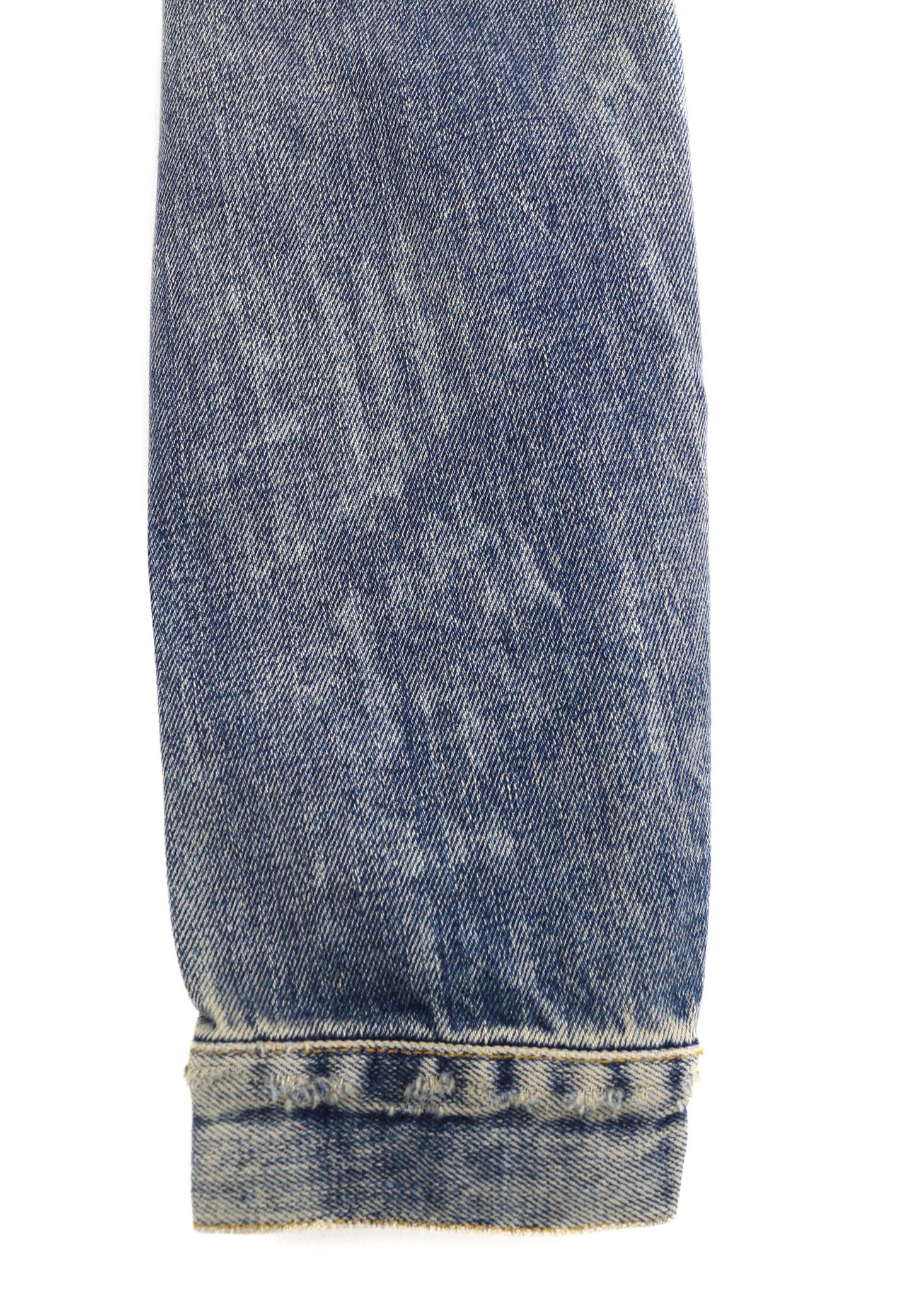 Nudie Jeans BILLY S Shimmering Indigo Washed Ripped Polo Jacket 82486 Size US S / EU 44-46 / 1 - 9 Thumbnail