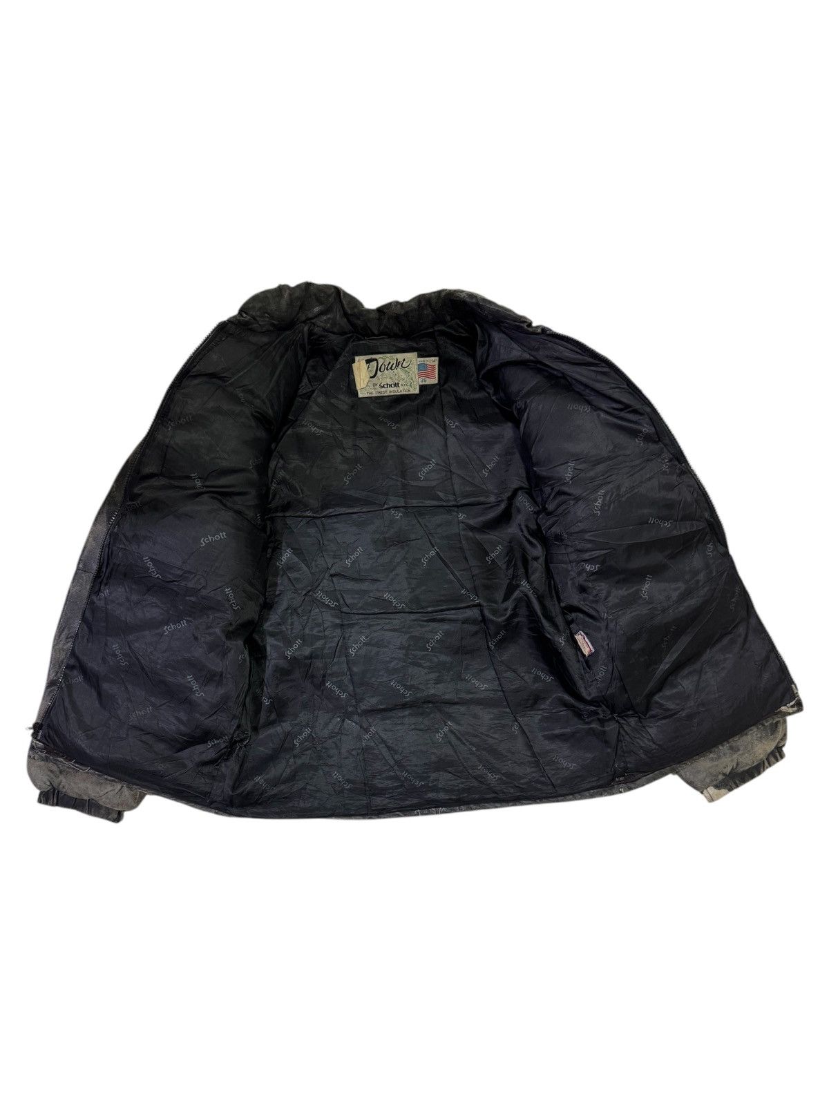 Schott VERY RARE VINTAGE JACKET LEATHER DOWN BY SCHOTT GOOSE DOWN Size US M / EU 48-50 / 2 - 3 Thumbnail