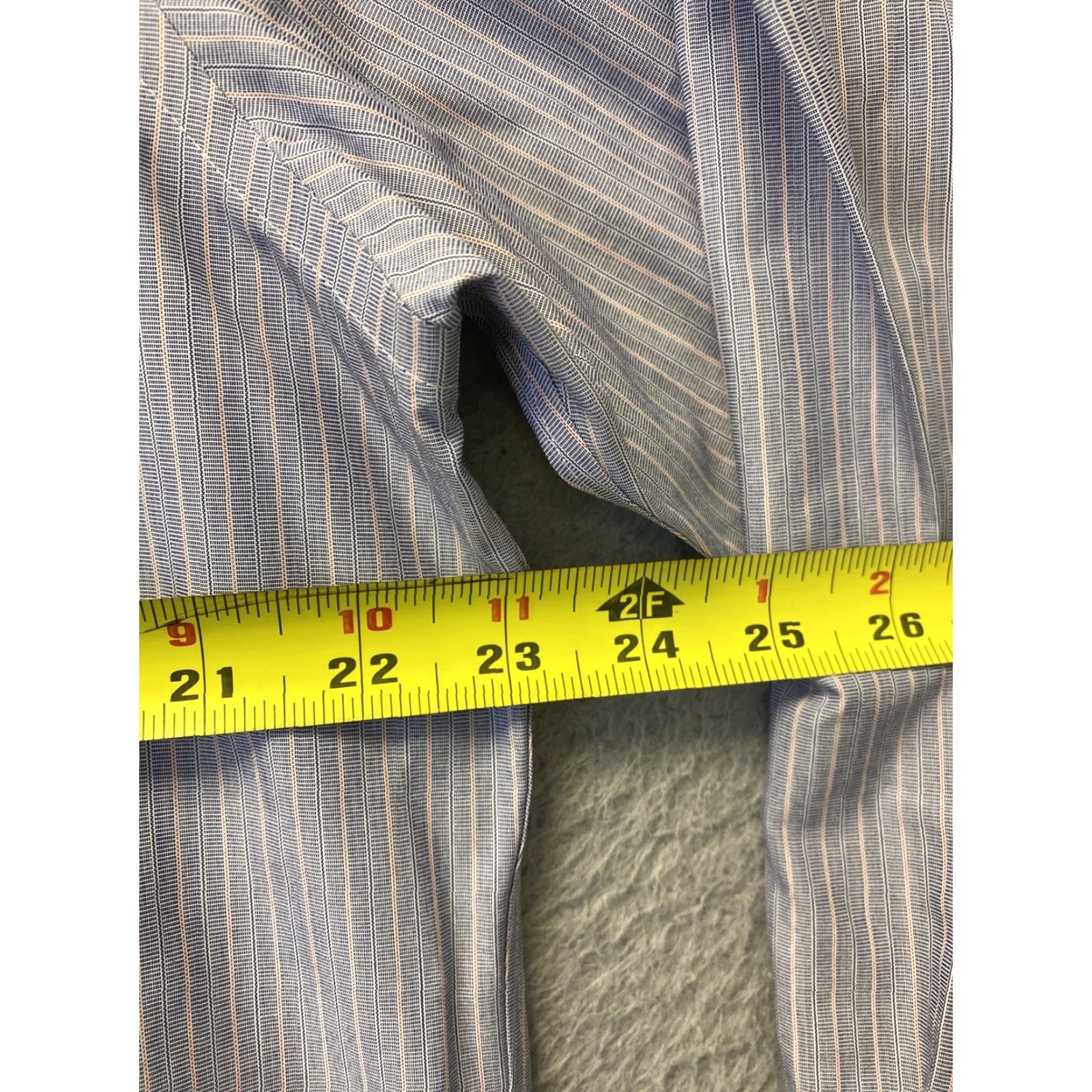 Brooks Brothers Brooks Brothers Men's Dress Shirt 16.5 Blue Striped Cotton Button-Down Long Sleeve Business Casual Formal Size US L / EU 52-54 / 3 - 4 Thumbnail