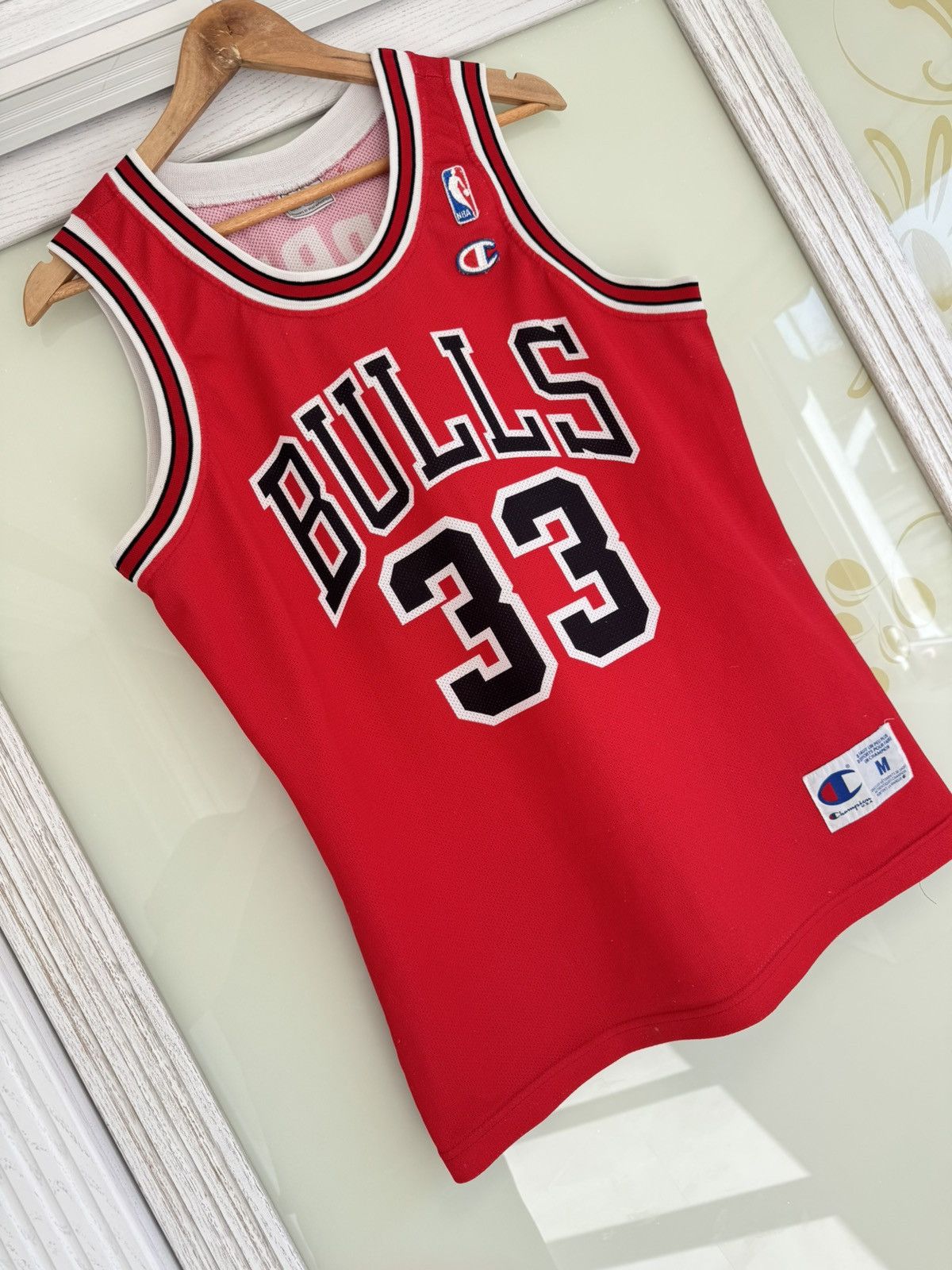 Champion Pippen #33 Chicago Bulls 90’s Vintage Baseball Jersey NBA Size US M / EU 48-50 / 2 - 5 Thumbnail