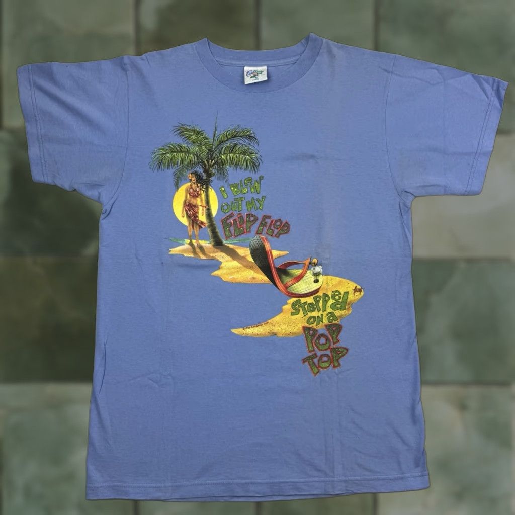 Vintage VINTAGE Caribbean Soul T-Shirt Men L Blue 90s Beach Tropical Crew Neck Short Sleeve Graphic Print Vintage: Yes Mens Size US L / EU 52-54 / 3 - 1 Thumbnail