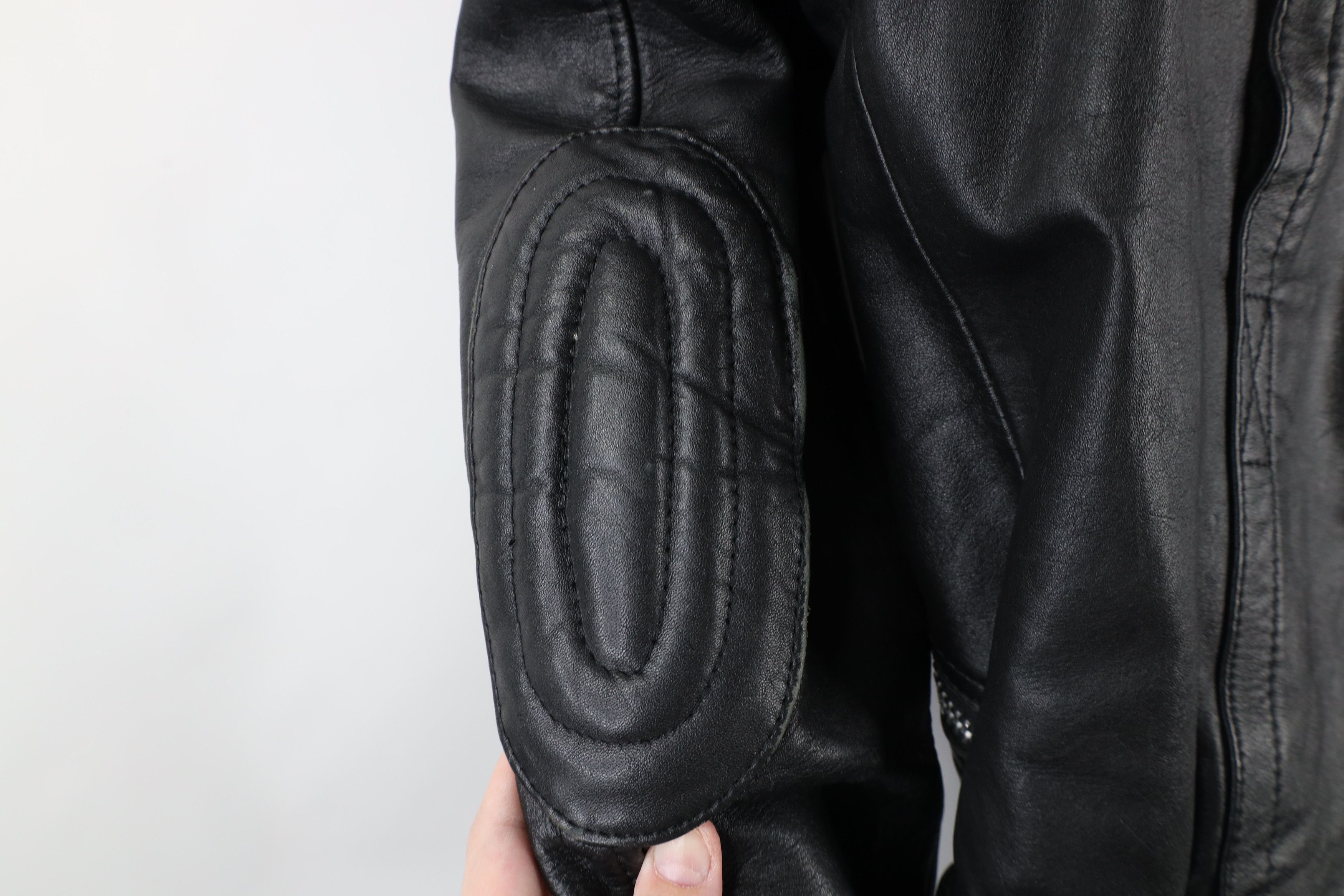 Vintage Vintage 70s Streetwear Belted Motorcycle Jacket Black Size US L / EU 52-54 / 3 - 13 Thumbnail