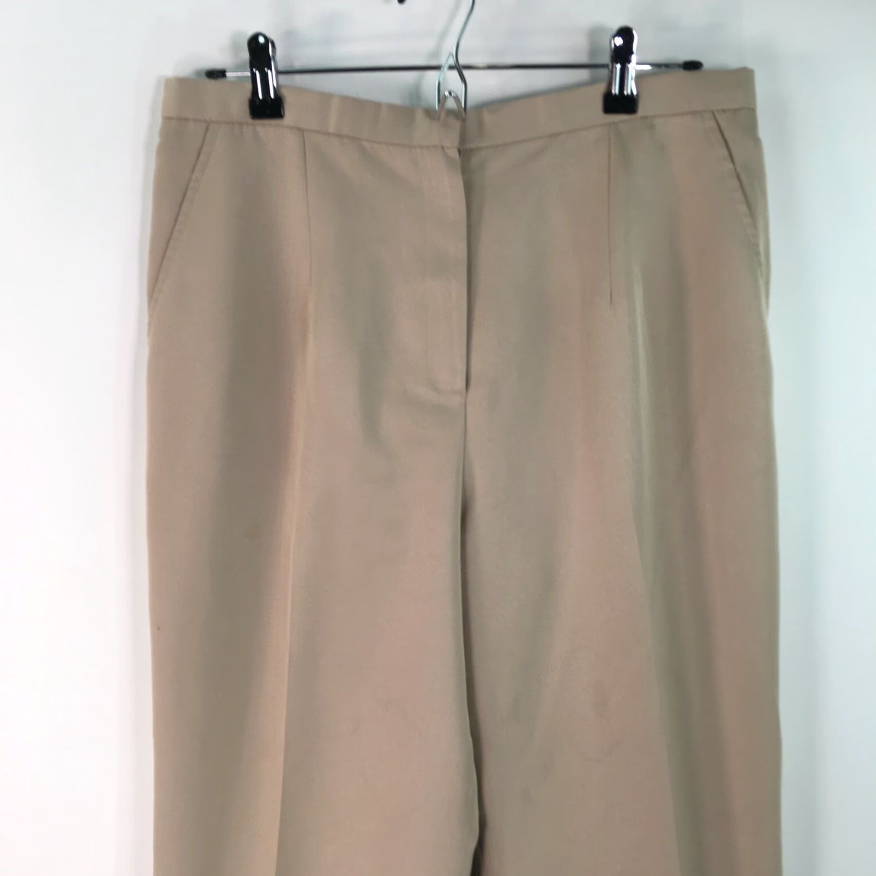 Vintage VINTAGE Harlan Women's Straight Leg High Rise Beige Dress Pants Size 10 32 in Waist Inseam 29 in Regular Fit Pants Mens Womens Size 32" / US 10 / IT 46 - 3 Thumbnail