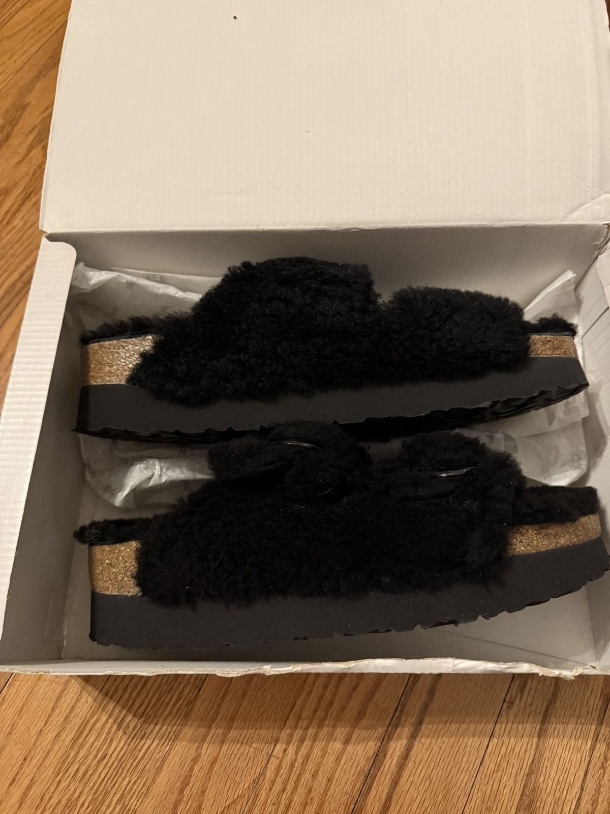 Birkenstock Big Buckle Pap - Teddy Black Size US 9 / IT 39 - 1 Thumbnail