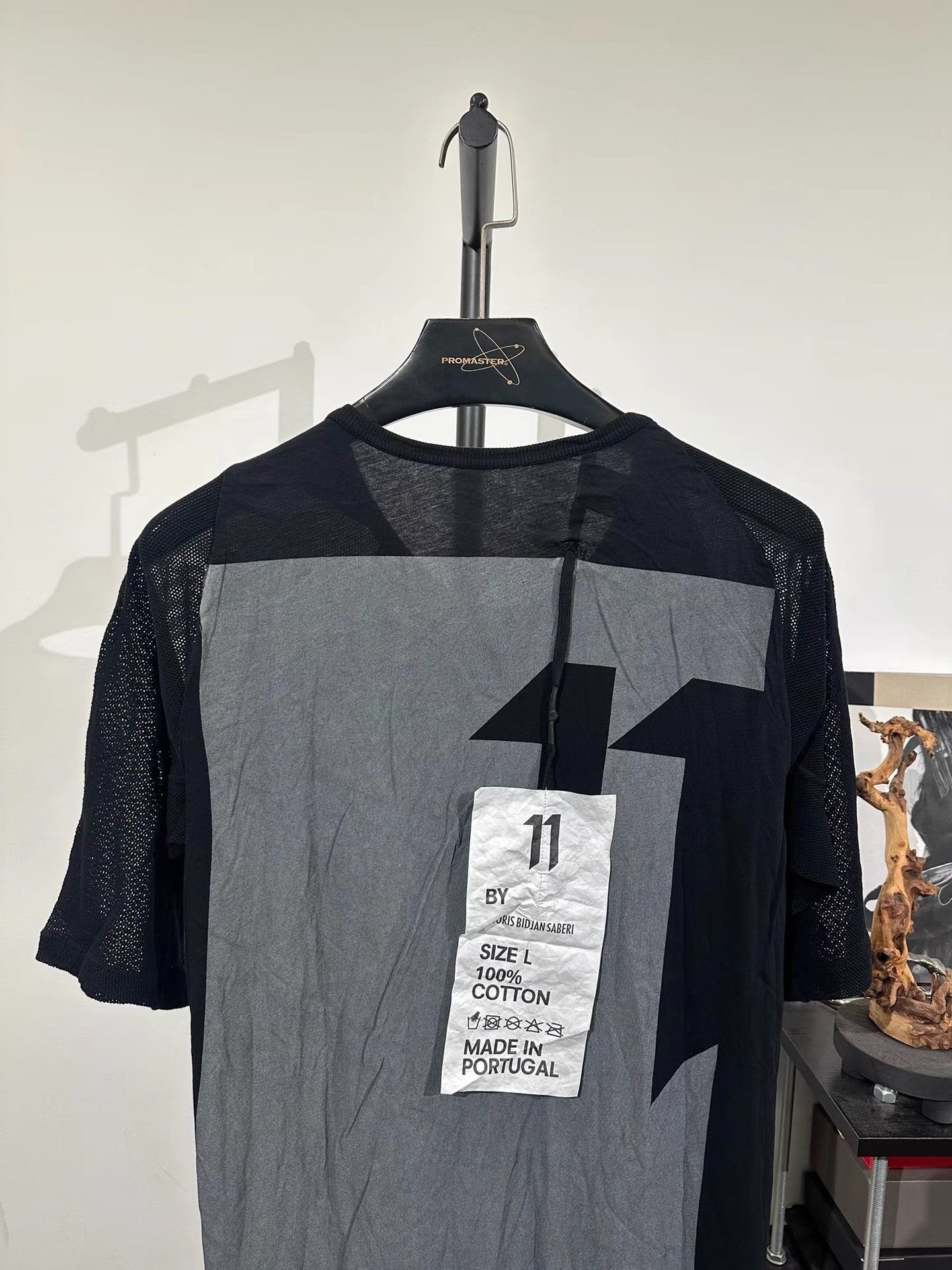11 By Boris Bidjan Saberi 11by BBS TS2 Sheer Insert Print T-Shirt K35 Size US L / EU 52-54 / 3 - 4 Thumbnail