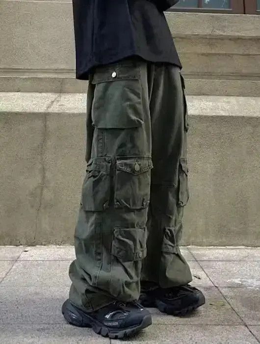 Japanese Brand × Jean Utility grunge multi pocket cargo pants Size US 30 / EU 46 - 2 Thumbnail