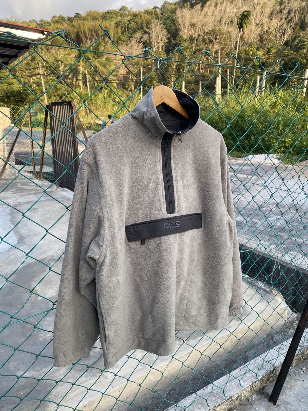 Benetton Vintage Benetton formula 1 riversible anorak fleece jacket Size US L / EU 52-54 / 3 - 4 Thumbnail