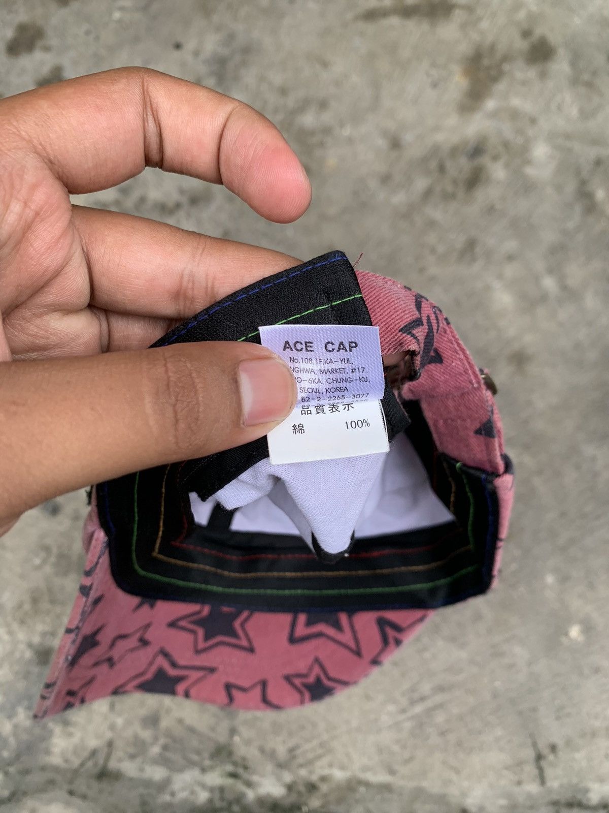 Japanese Brand Pink Star Printed Canvas Ace Cadet Patrol Hat Size ONE SIZE - 8 Thumbnail