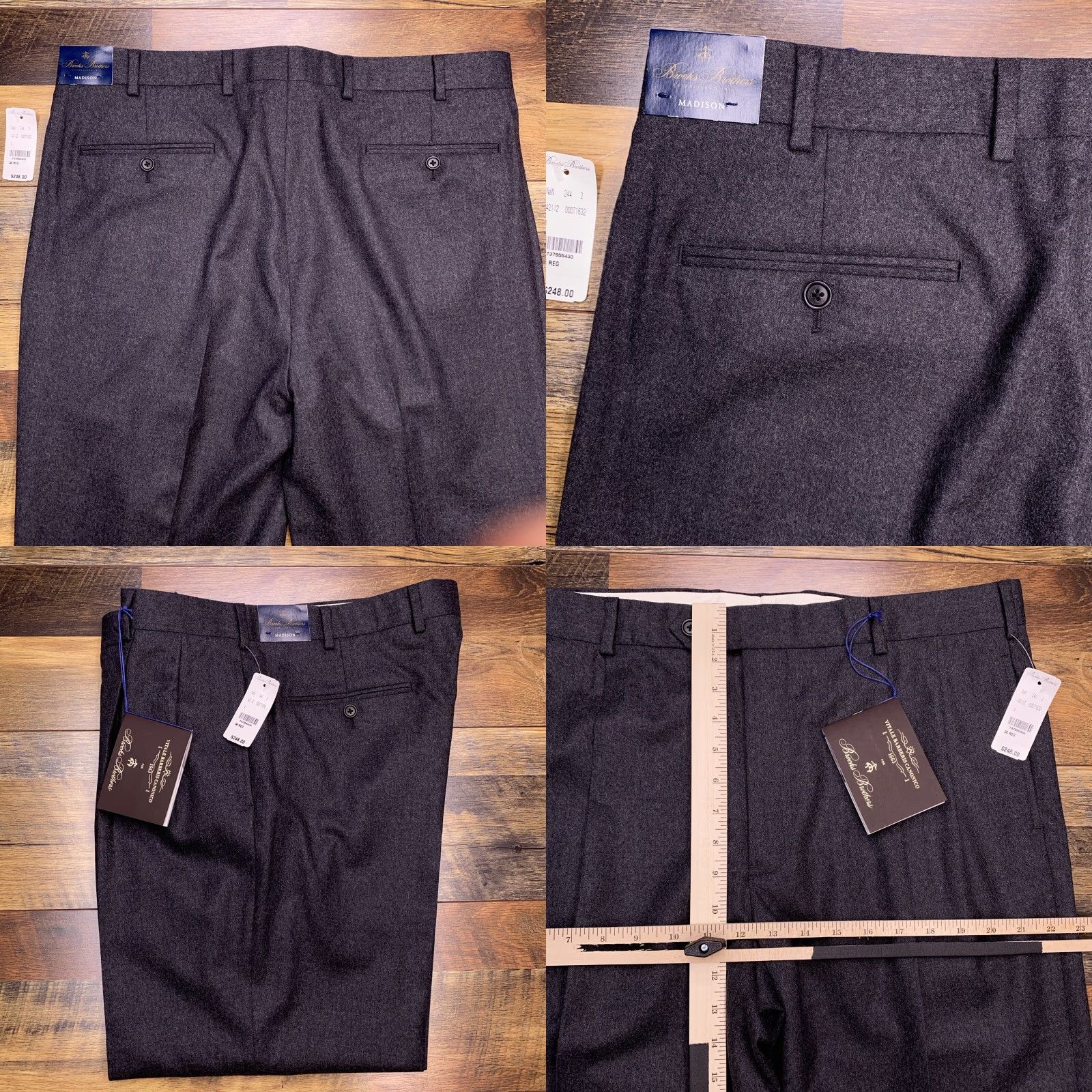 Brooks Brothers Brooks Brothers Madison Pants W38 Gray Wool Vitale Barberis Canonico New Size US 38 / EU 54 - 8 Thumbnail