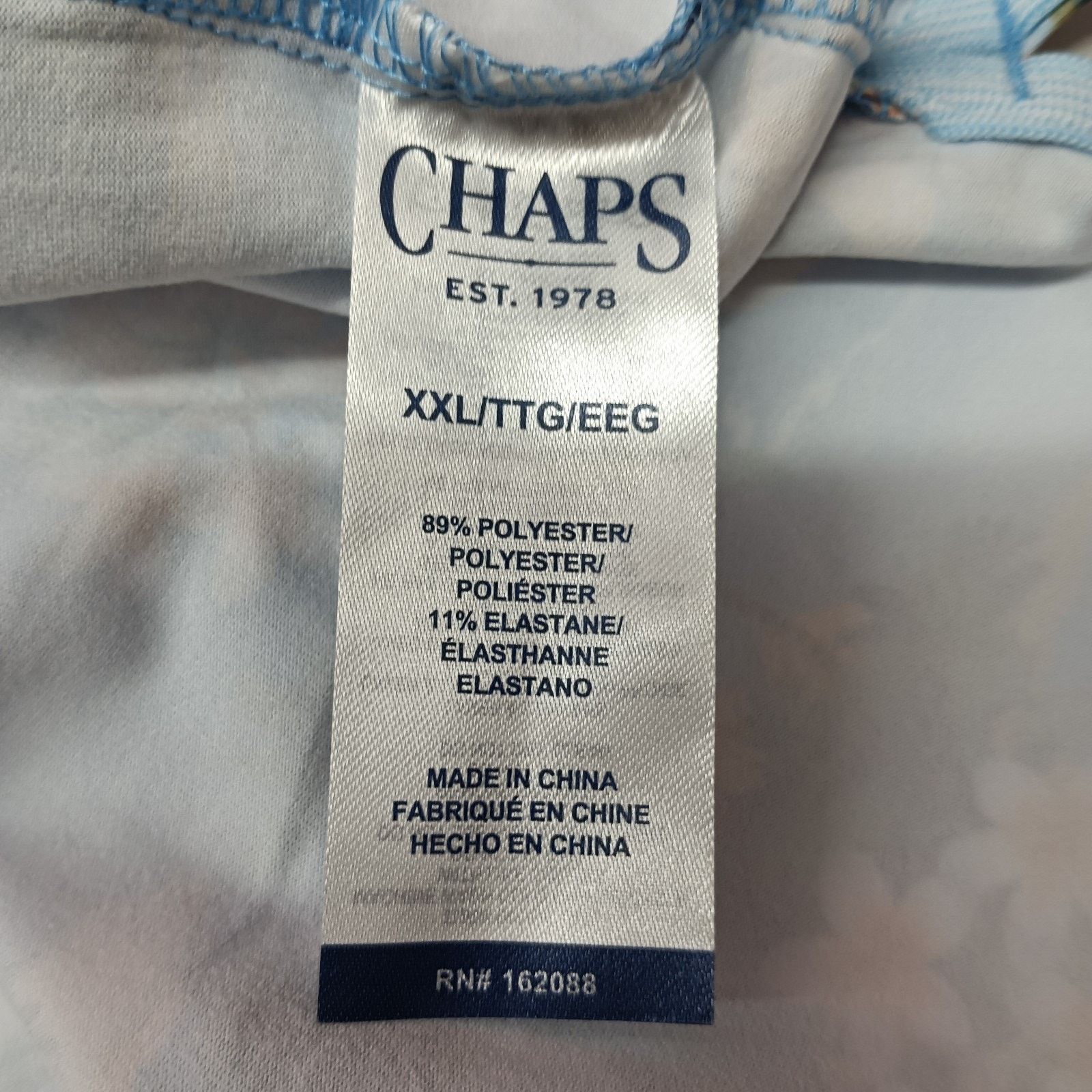 Chaps Chaps Polo Shirt Men's Size 2XL Blue Floral Moisture Wick Size US XXL / EU 58 / 5 - 6 Thumbnail