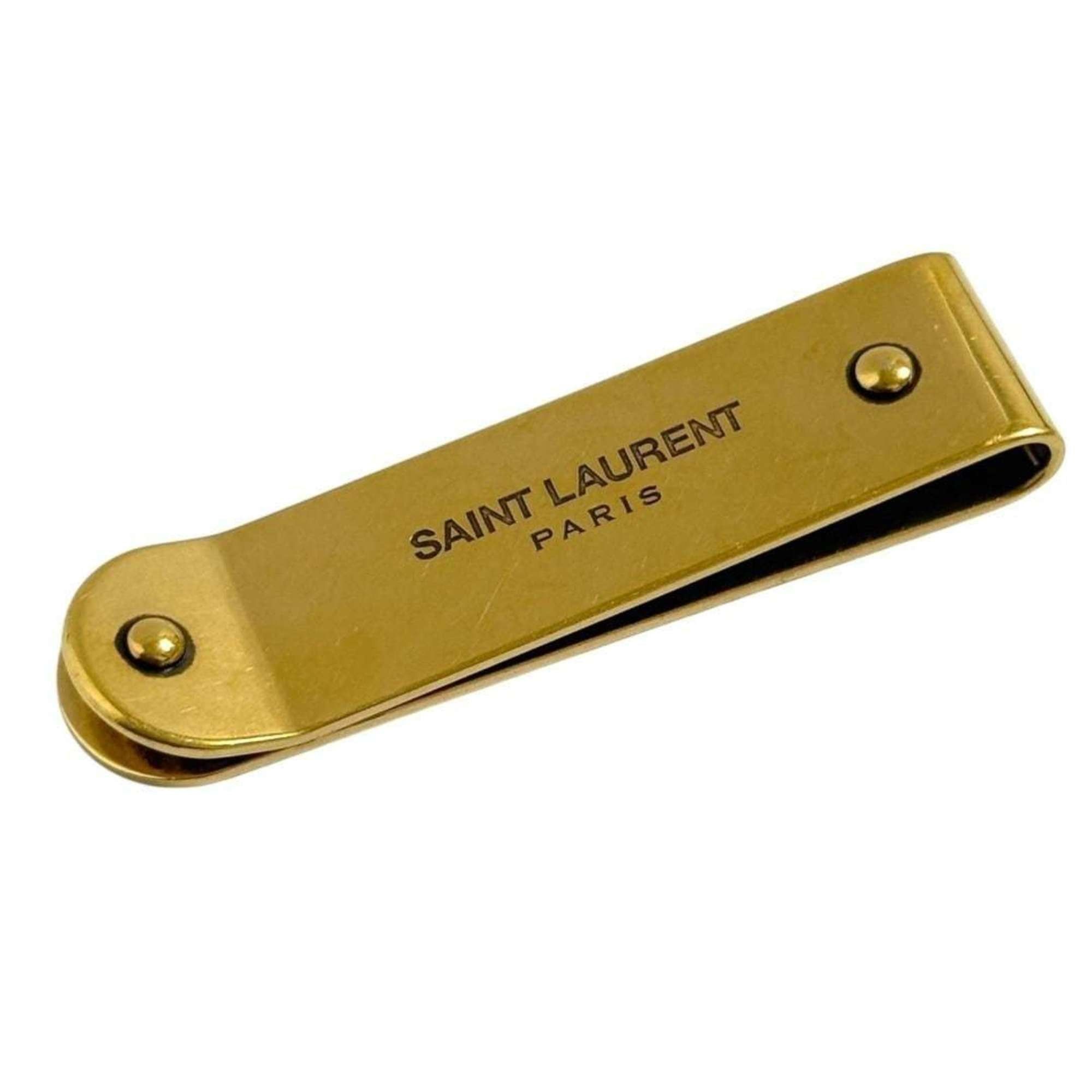 Saint Laurent Paris Saint Laurent Paris Men's Money Clip, ID, Bill Gold Size ONE SIZE - 1 Thumbnail