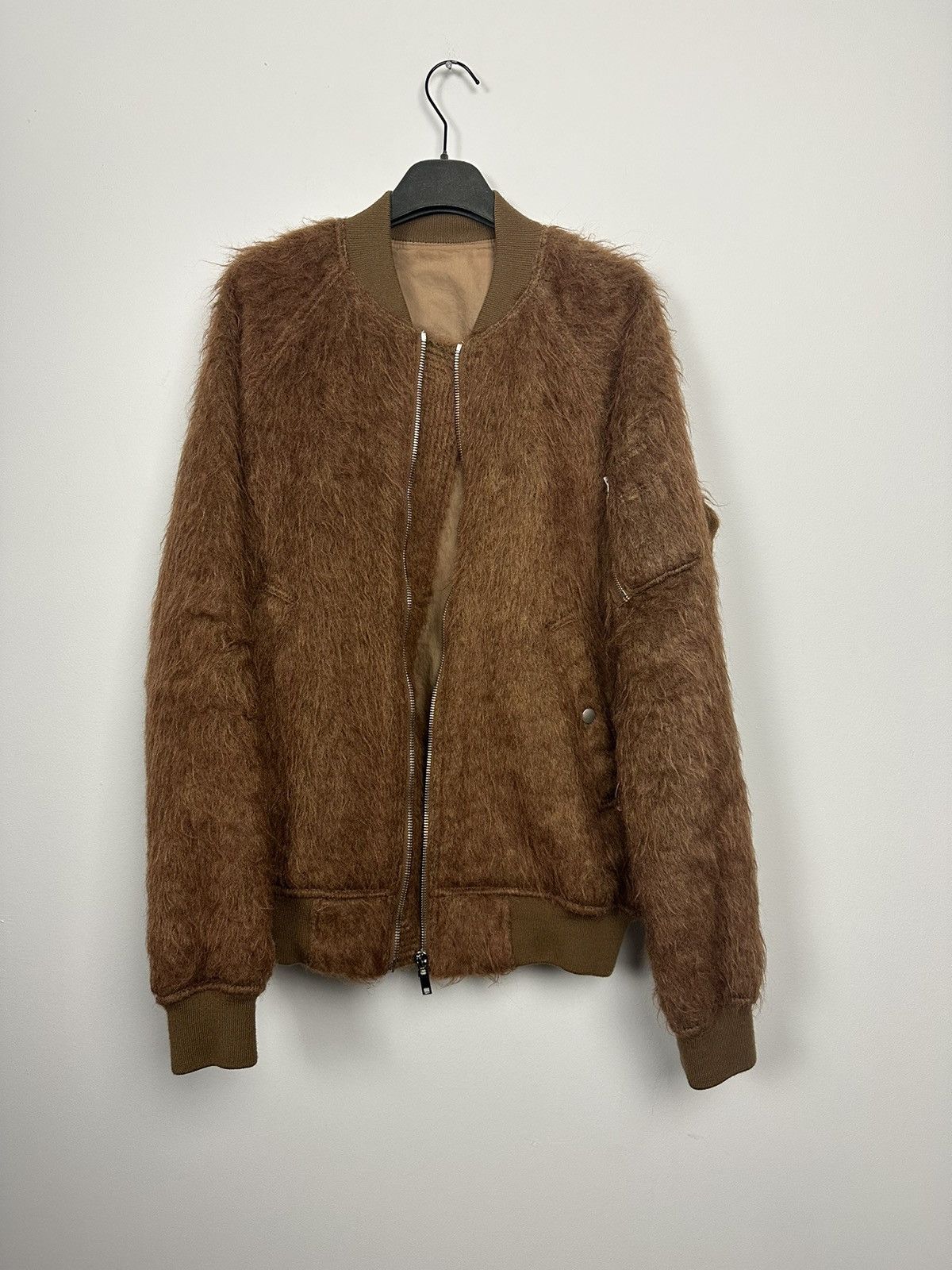 Rick Owens FW16 ‘MASTODON’ Fuzzy Mohair Bomber Size US M / EU 48-50 / 2 - 9 Thumbnail