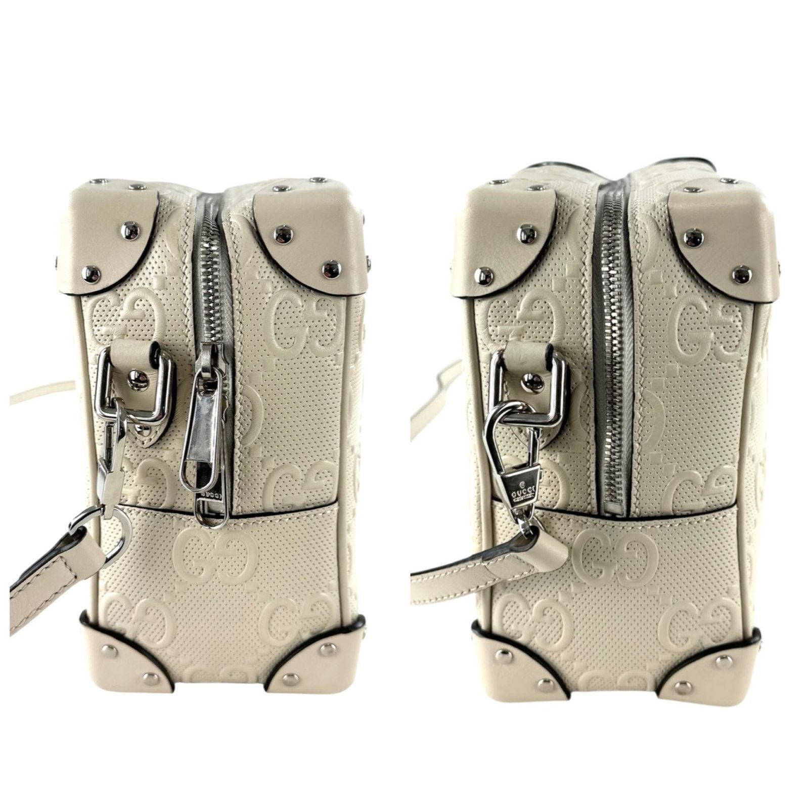 Gucci Gucci Ivory GG Embossed Shoulder Bag Size ONE SIZE - 4 Thumbnail