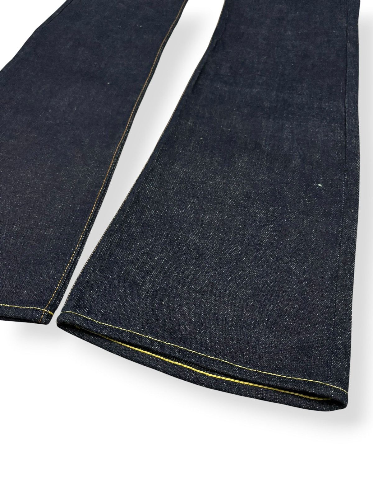 Tornado Mart Vintage Japanese Brand Jelado 15oz Raw Indigo Flare Jeans Size US 30 / EU 46 - 8 Thumbnail