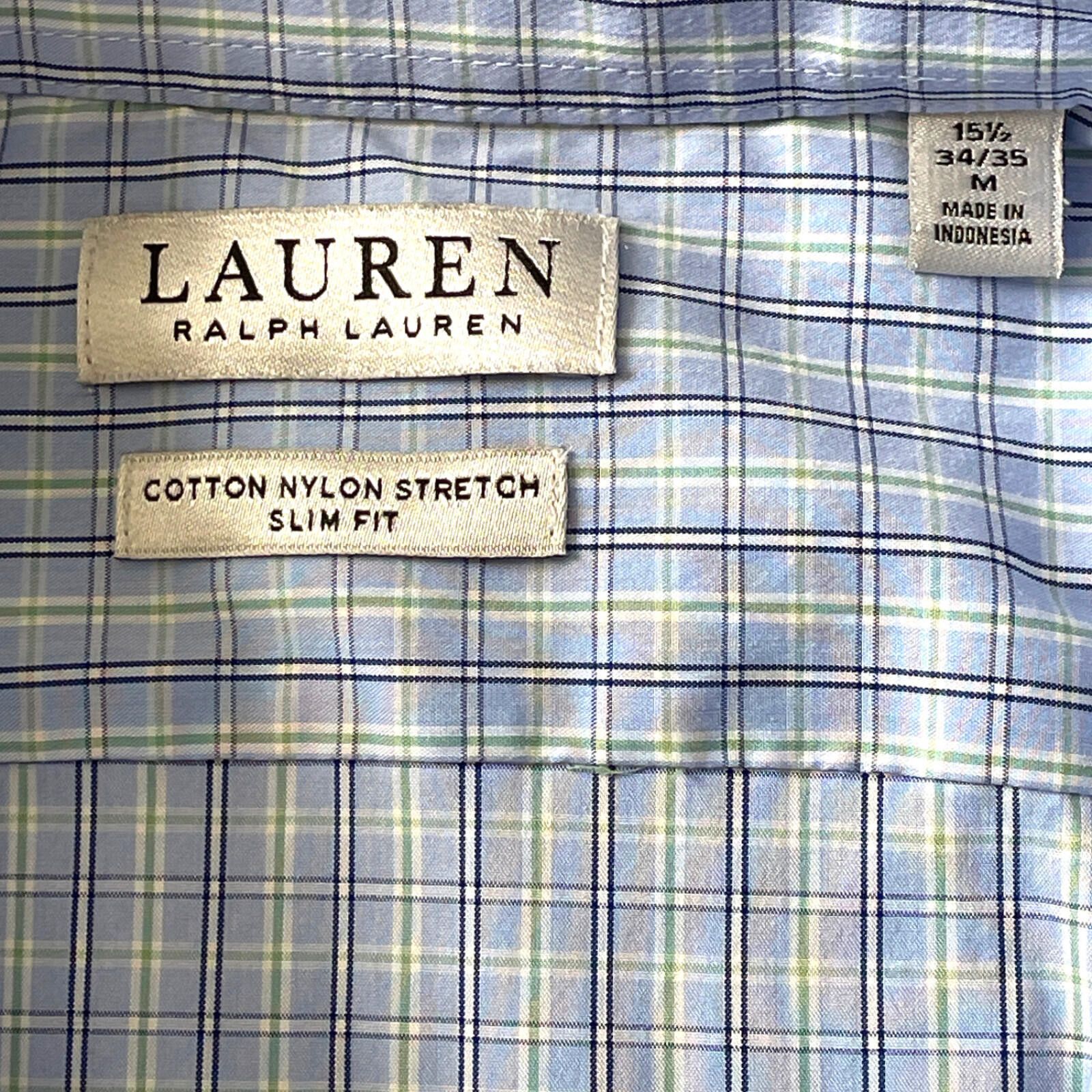 Lauren Ralph Lauren Lauren Ralph Lauren Mens 15.5 34/35 Blue Plaid Button Shirt Size US M / EU 48-50 / 2 - 4 Thumbnail