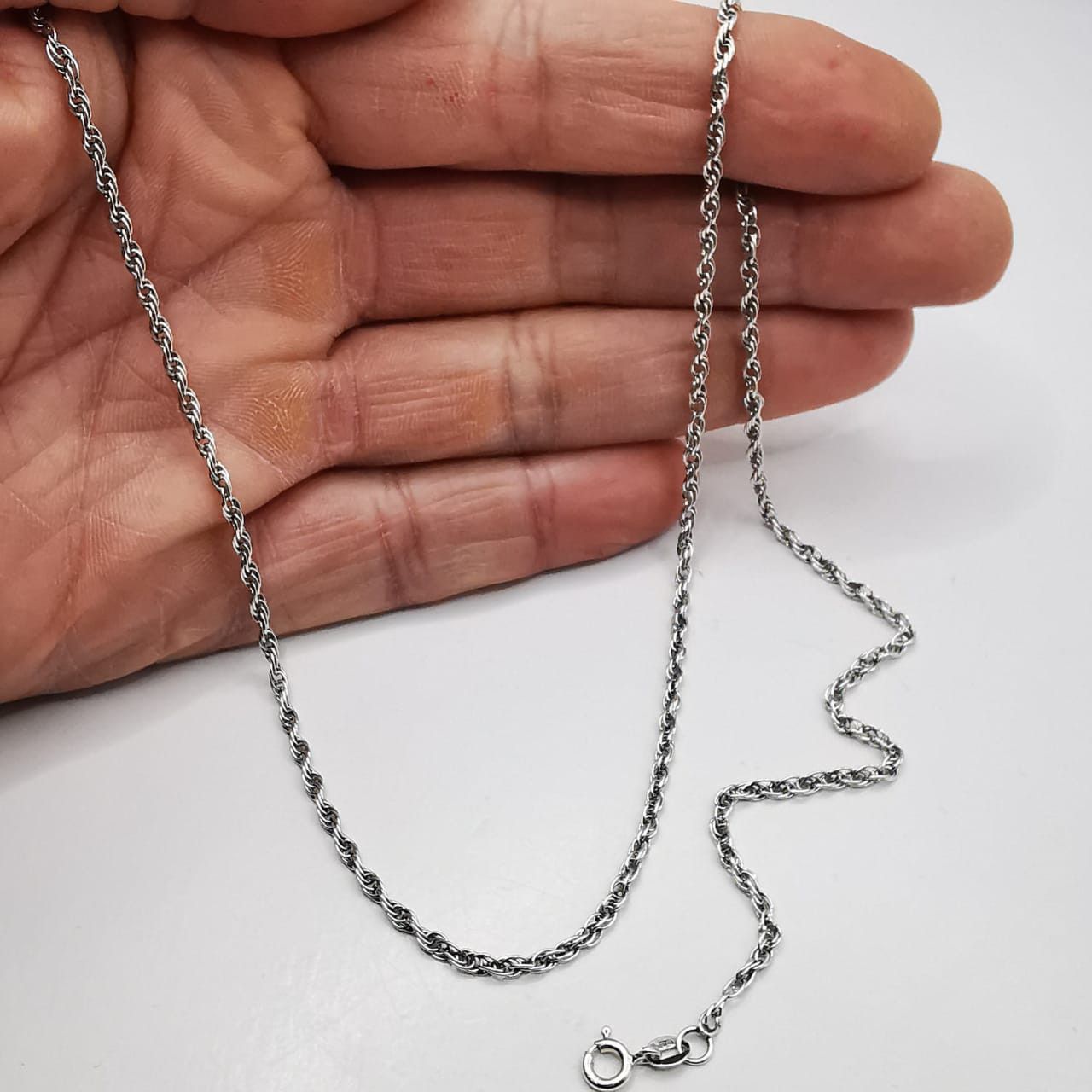 Sterling Silver Vintage Chain Necklece,925 Sterling Silver,Signed , 5,60g Size ONE SIZE - 3 Thumbnail