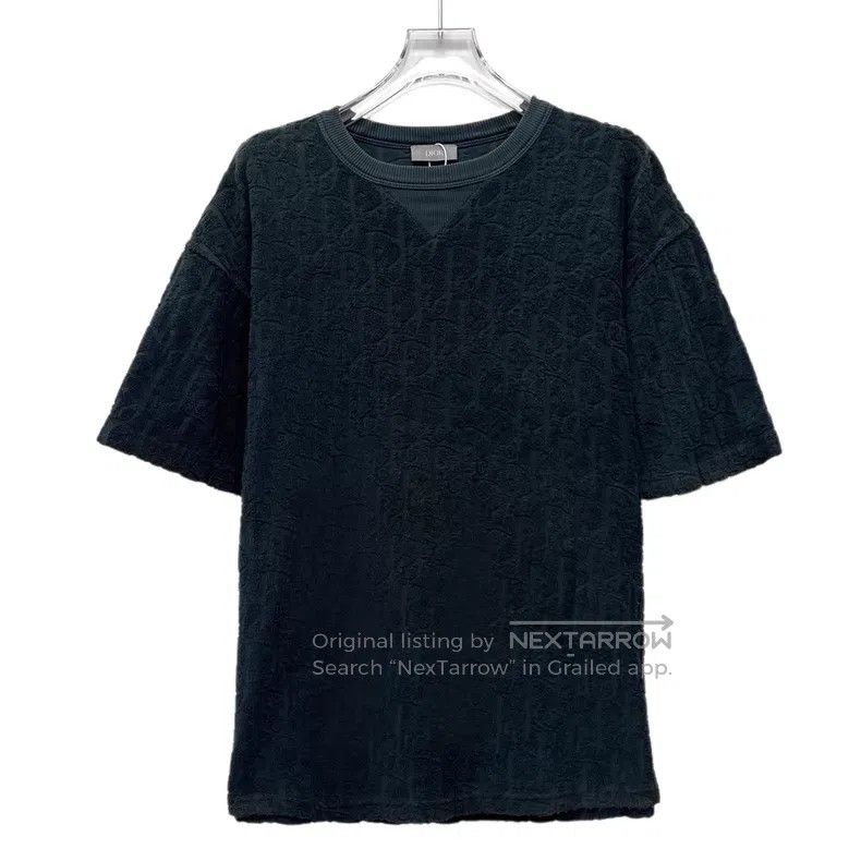 Dior Dior Dark blue logo plush full print cotton round-neck sho Size US S / EU 44-46 / 1 - 1 Thumbnail