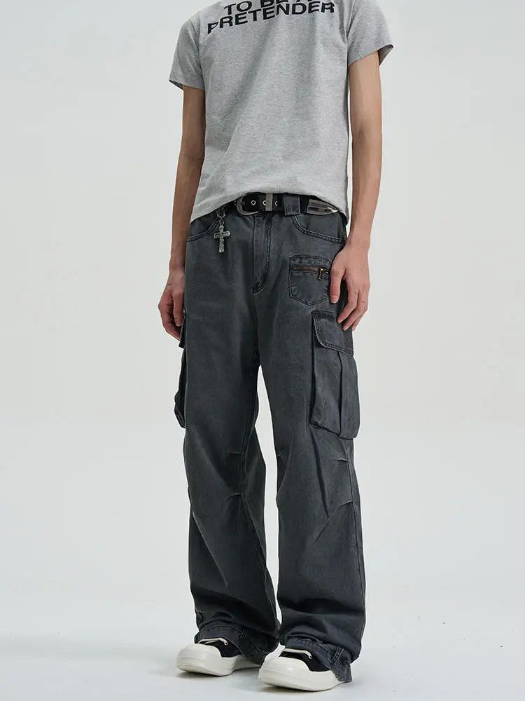 Japanese Brand × Jean Cargo Wide Leg Jeans Size US 32 / EU 48 - 3 Thumbnail