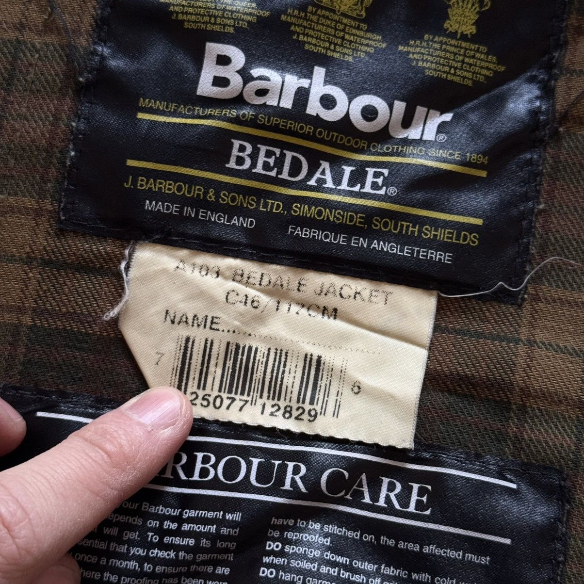 Barbour Vintage Barbour Bedale A103 Wax Hunting Jacket Rare Size US M / EU 48-50 / 2 - 15 Thumbnail