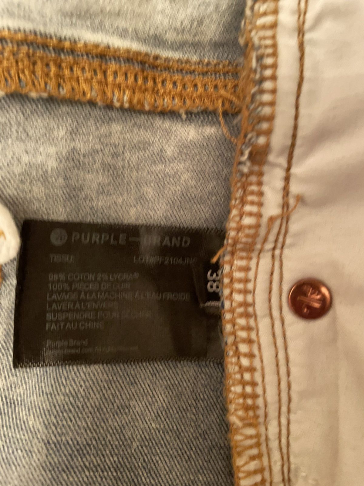 Purple Brand Purple Brand P001 Faded Distressed Skinny Jeans - Size 38 Size US 38 / EU 54 - 4 Thumbnail