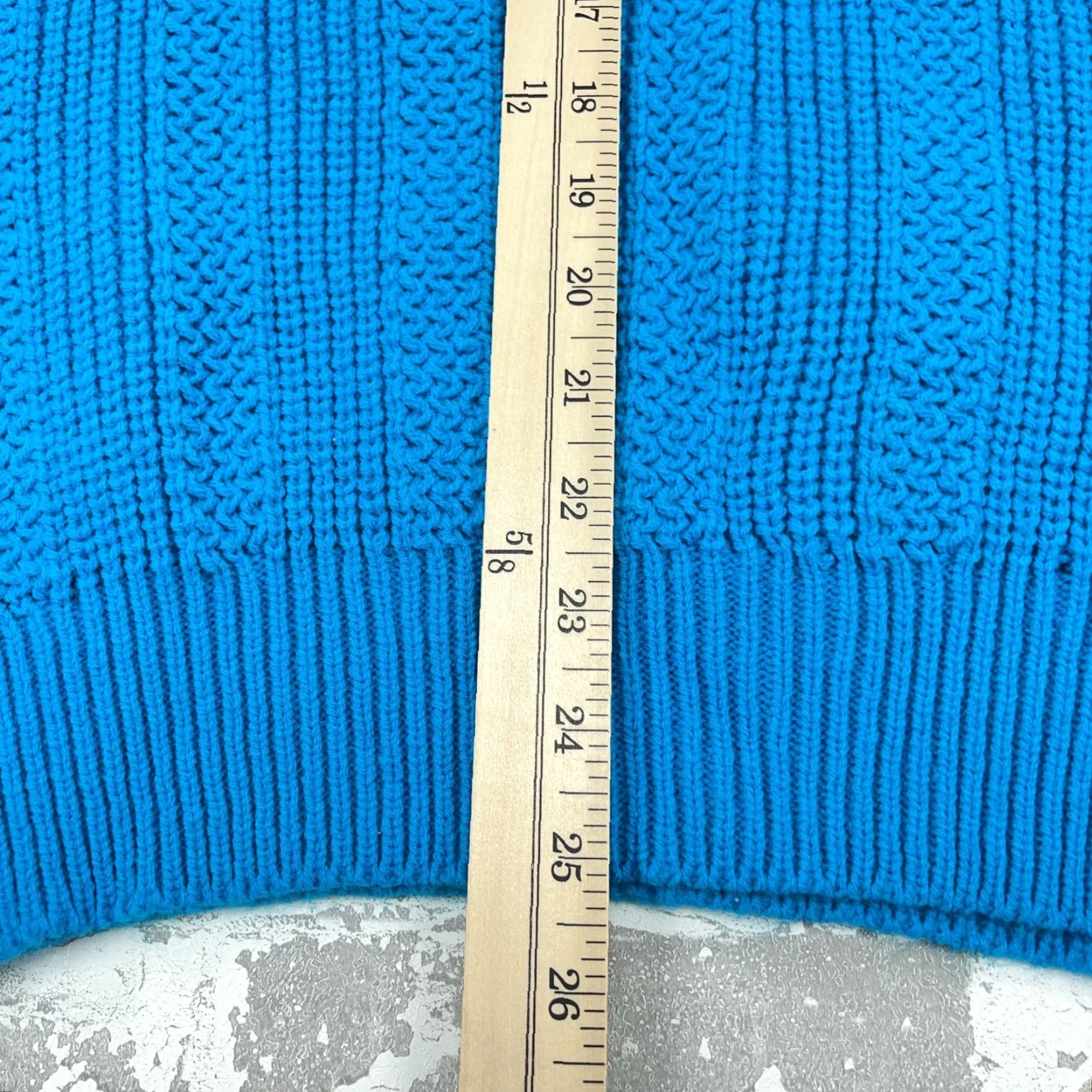 Vintage VINTAGE Wentworth Sweater Men XL Blue Acrylic Chunky-Knit Crew Neck Pullover Logo Embroidered Zipper Pattern Solid Wool? Size US XL / EU 56 / 4 - 7 Thumbnail