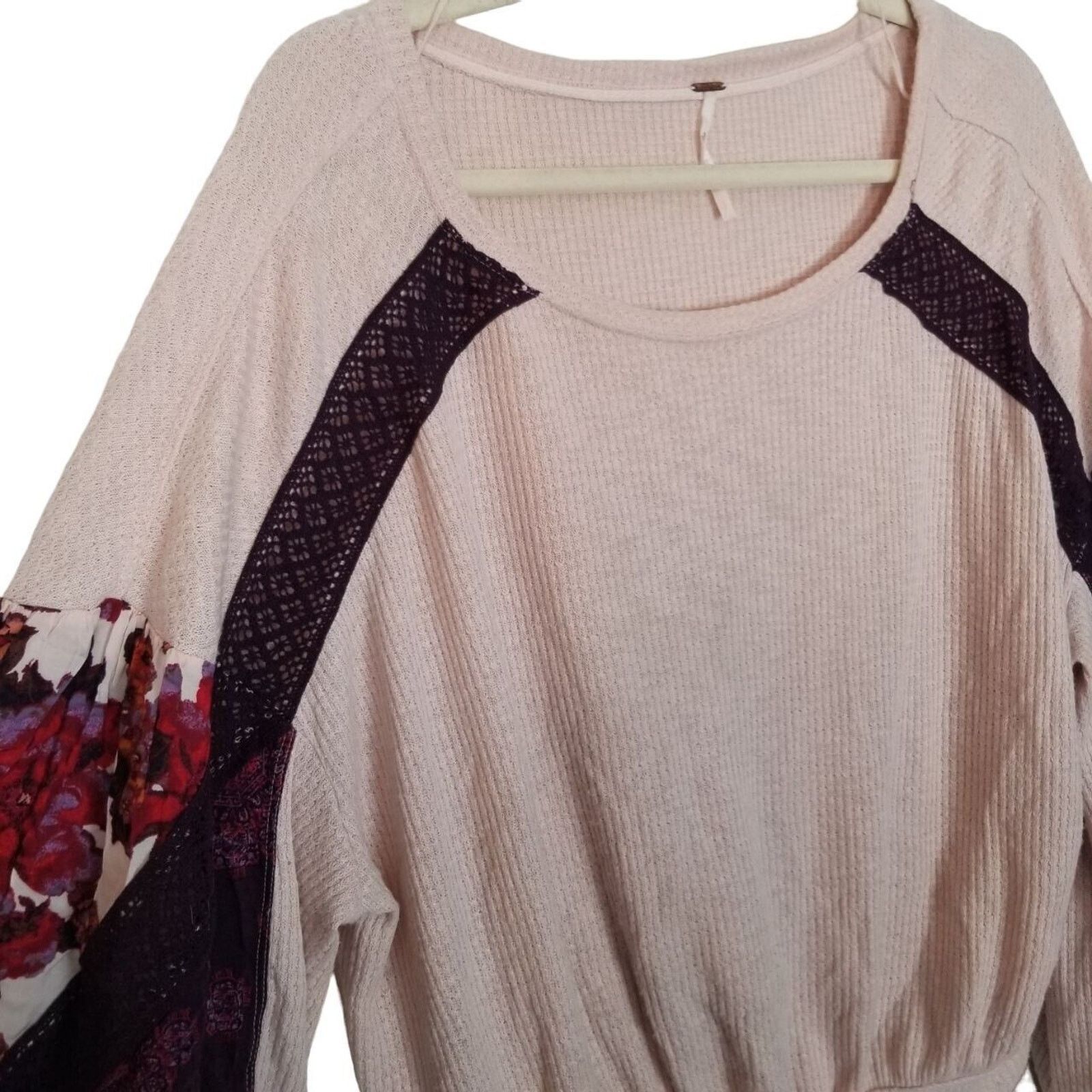 Free People Free‎ People Casual Clash Thermal Top Boho Peasant Romantic Size S / US 4 / IT 40 - 7 Thumbnail