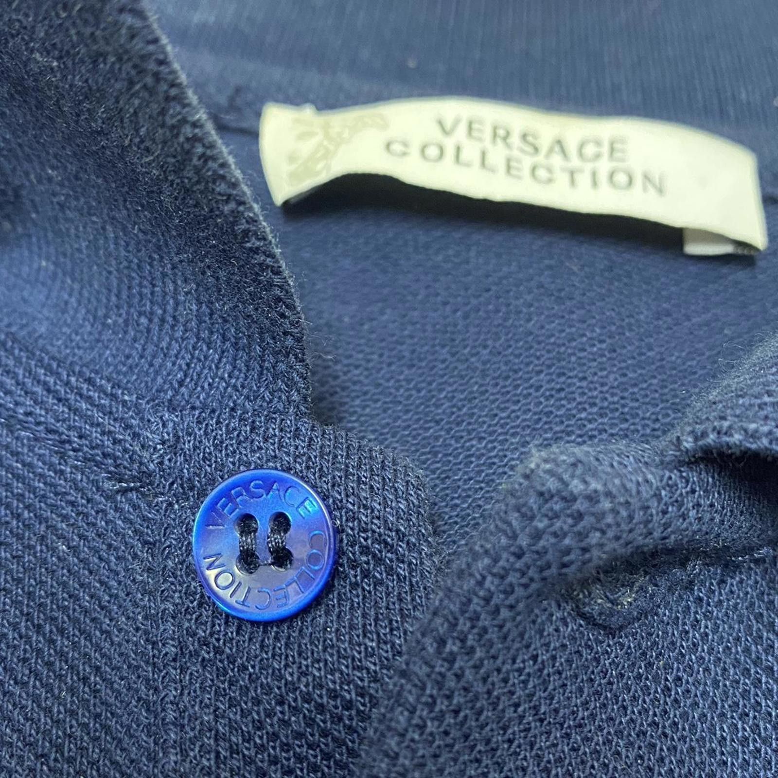 Other Versace Collection Men's Navy Blue Polo Shirt Size US M / EU 48-50 / 2 - 5 Thumbnail
