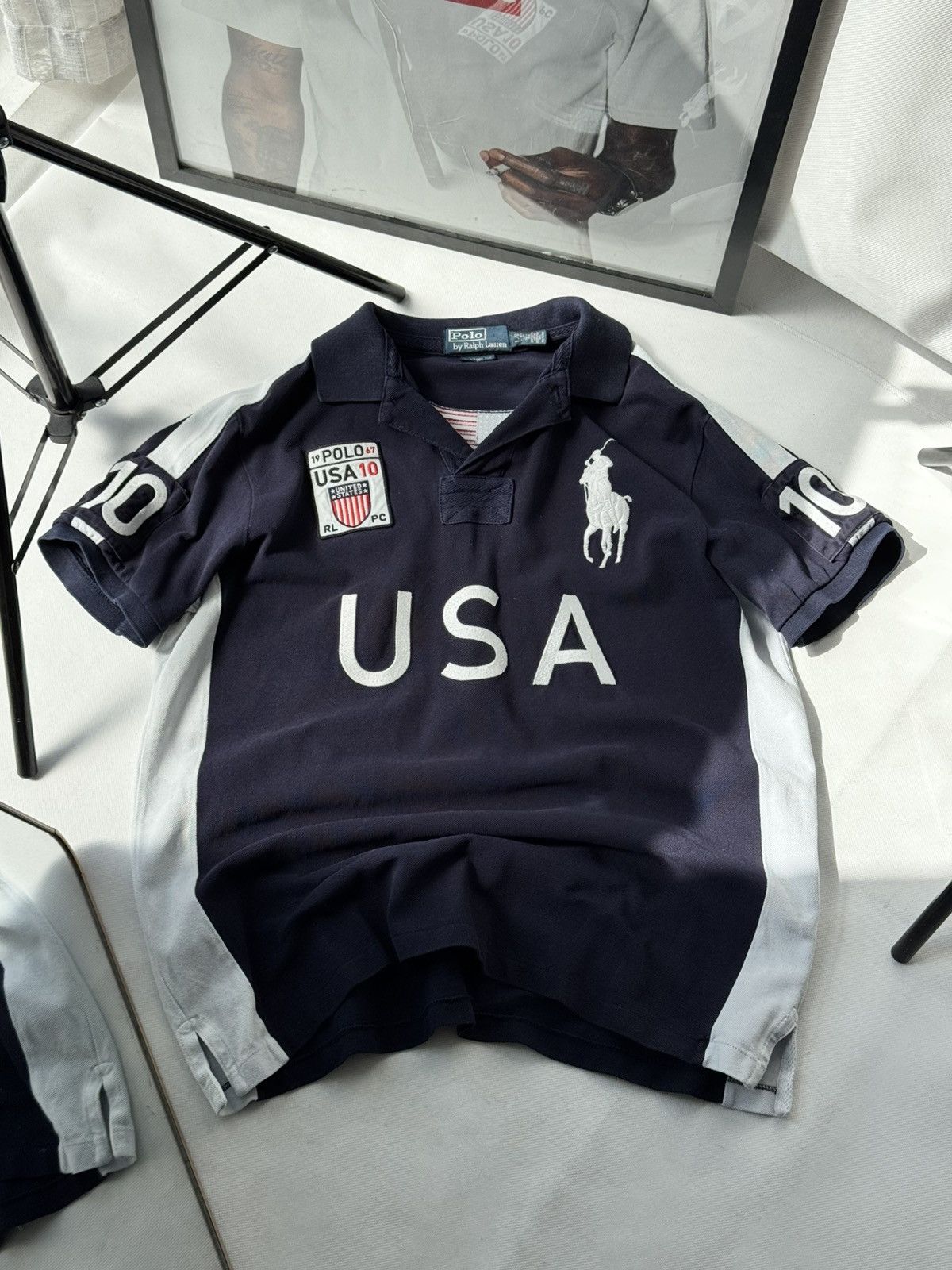 Polo Ralph Lauren Rare Ralph Lauren USA Polo T Shirt Tee Chief Keef New York Size US L / EU 52-54 / 3 - 8 Thumbnail