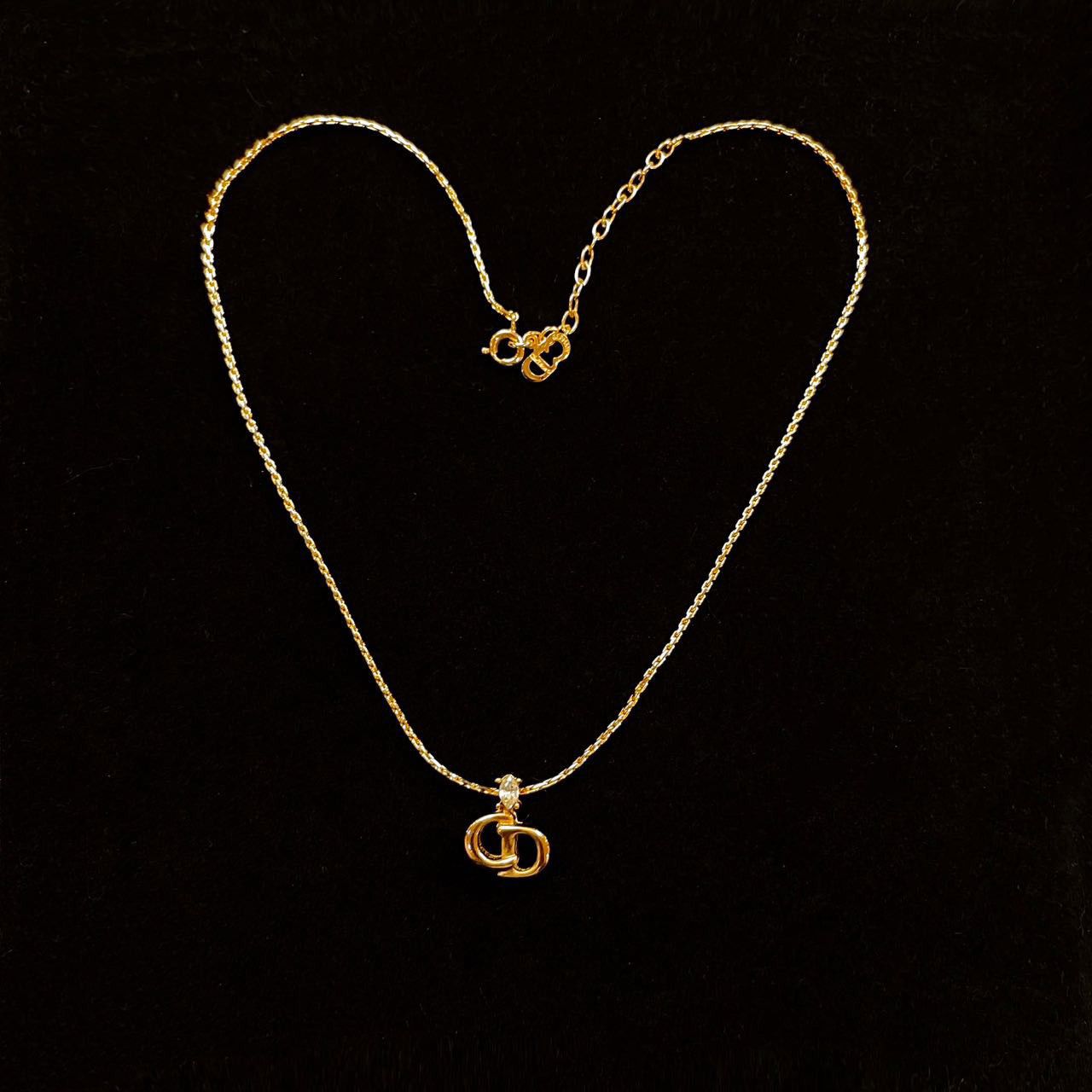 Dior Christian Dior Cd Linestone Necklace Size ONE SIZE - 1 Thumbnail