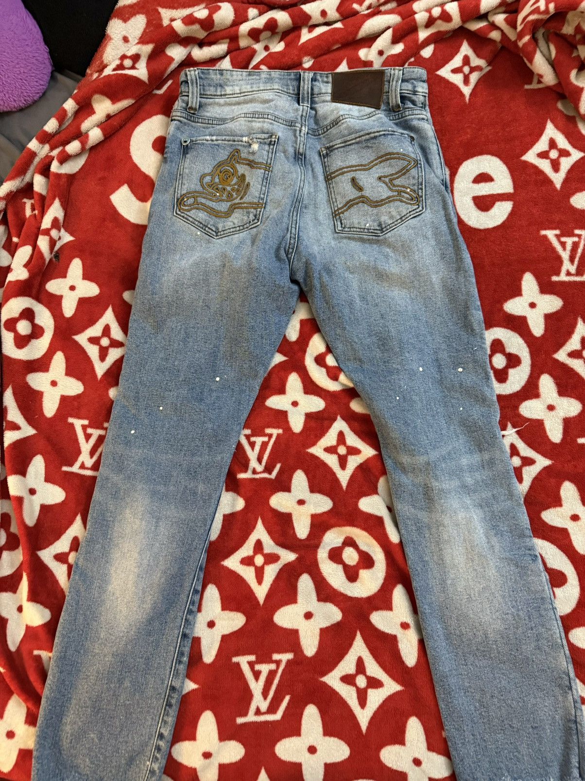 Billionaire Boys Club × Icecream Icecream “Cream”Distressed Jeans Size US 30 / EU 46 - 2 Thumbnail