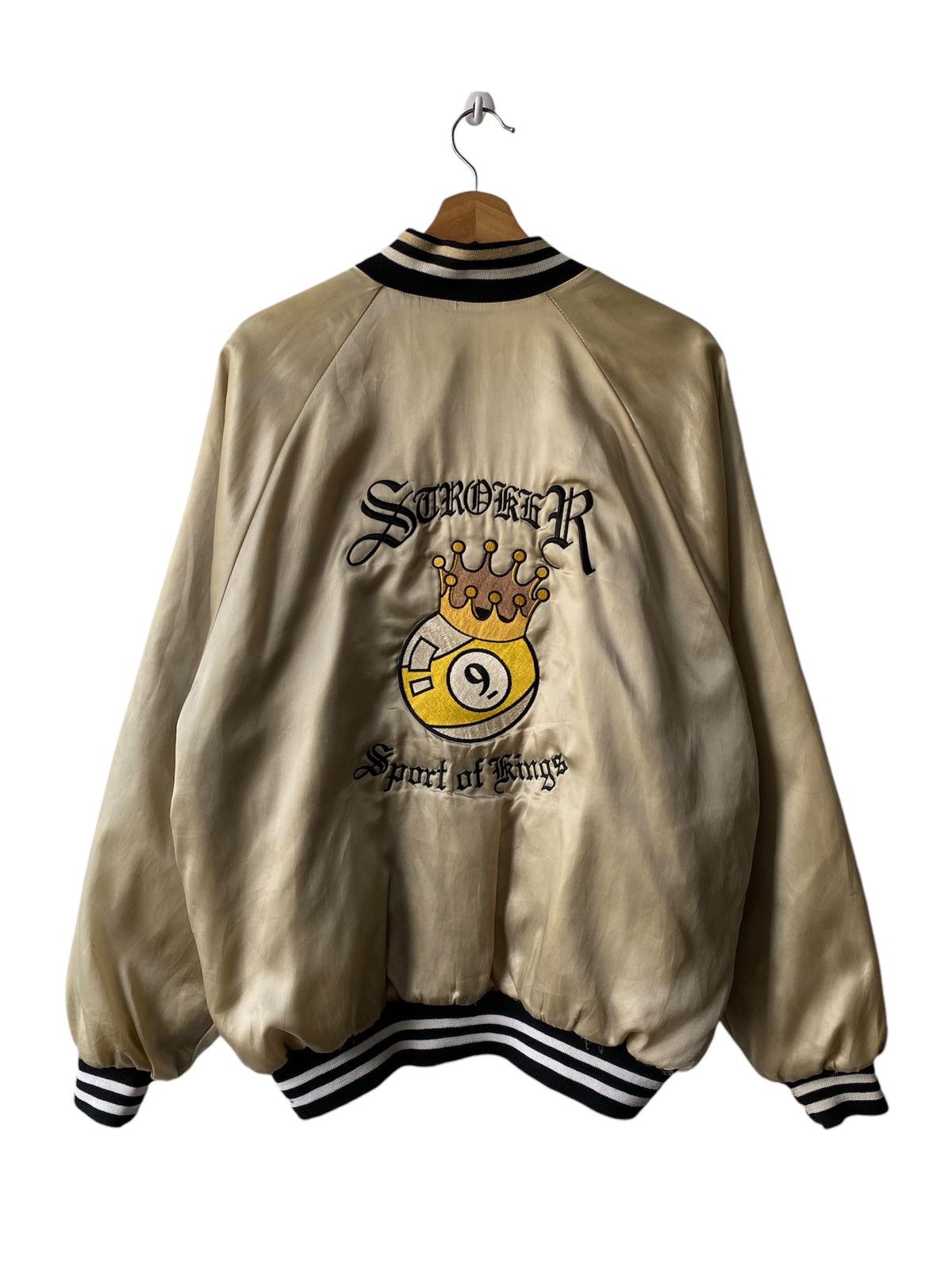 Auburn Sportswear × Vintage 1980s - Vintage Stroker 9 Sport Of King Distressed Jacket Size US L / EU 52-54 / 3 - 1 Thumbnail