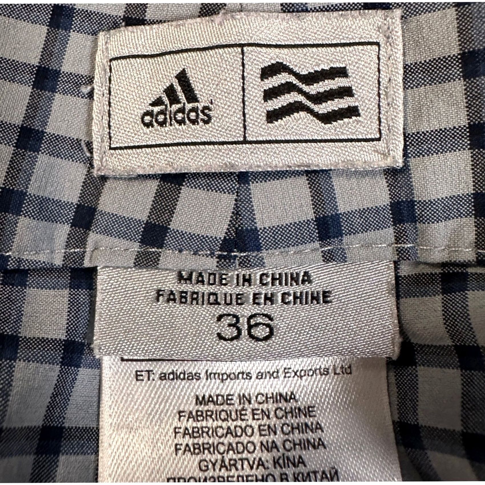 Adidas adidas Shorts Mens 36 Blue Golf Plaid Flat Front Pockets Chino Outdoor Casual Size US 36 / EU 52 - 2 Thumbnail