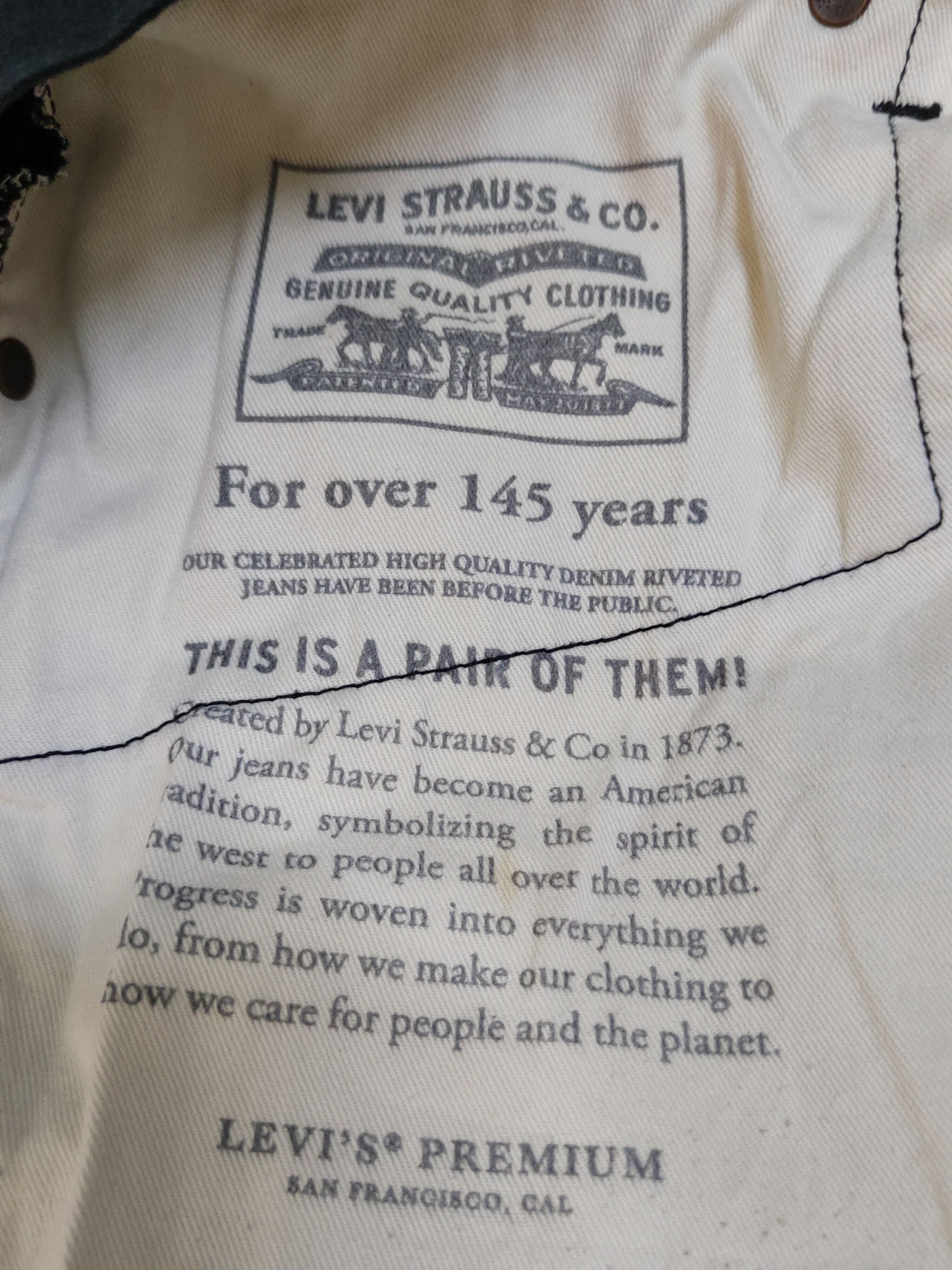 Levi's Levi's big E Black denim jeans Casual Pants #S1567 Size US 32 / EU 48 - 20 Thumbnail