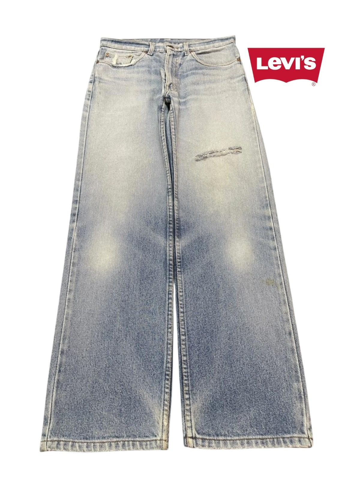Levi's Vintage 90s Levis 515 Blue Faded Wash Distress Relaxed Fits Size US 32 / EU 48 - 1 Thumbnail