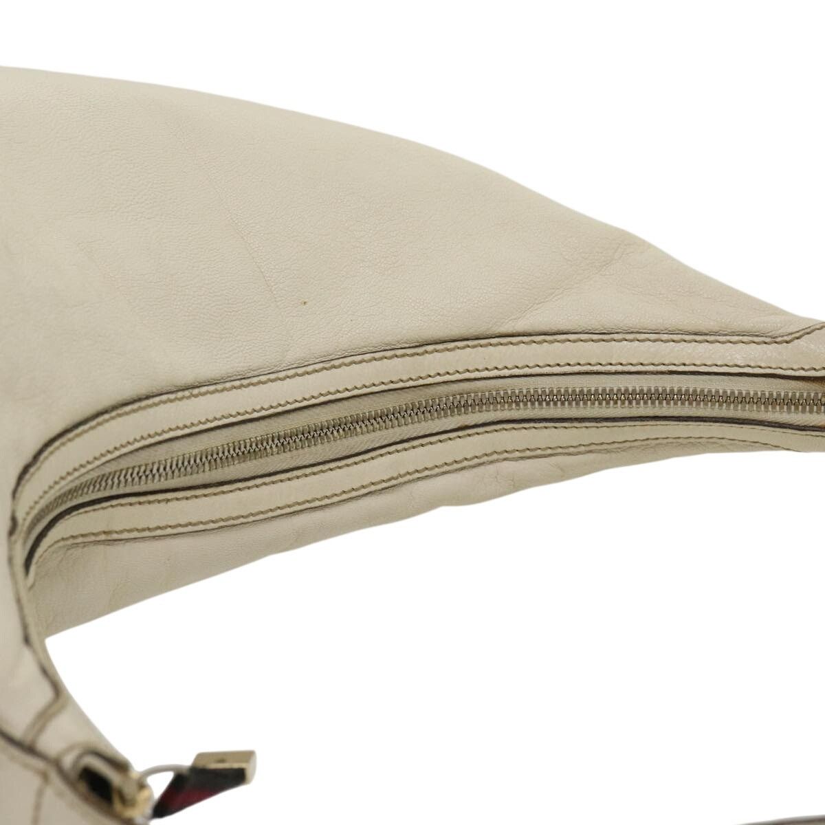 GUCCI Shoulder Bag Leather White