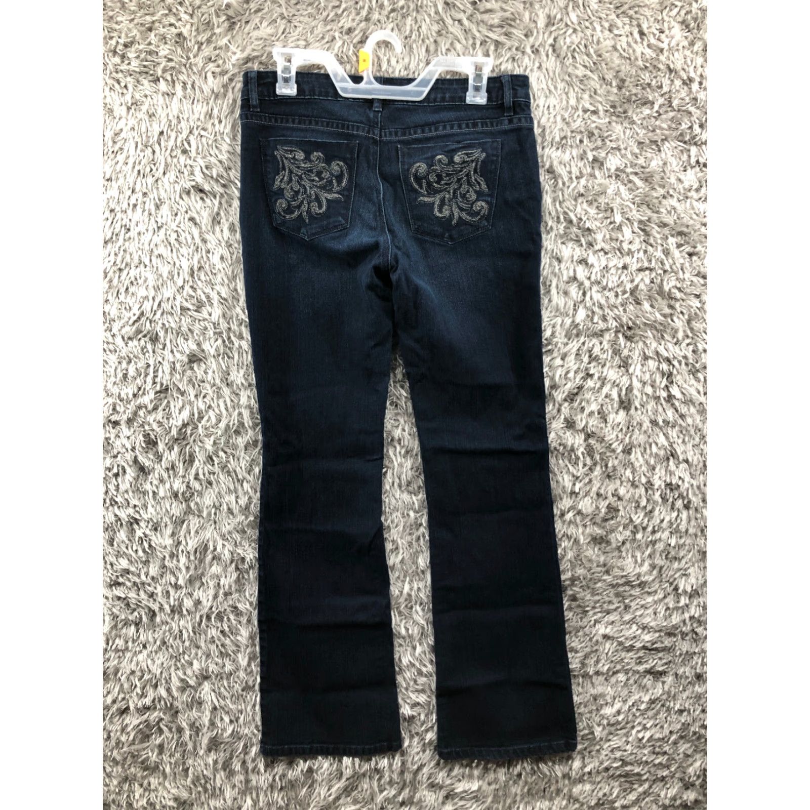 Apt. 9 Apt. 9 Jeans Womens Bootcut Size 6 Dark Wash Blue Denim Mid Rise 31 In Inseam Belt Loops 5-Pocket Size 28" / US 6 / IT 42 - 5 Thumbnail