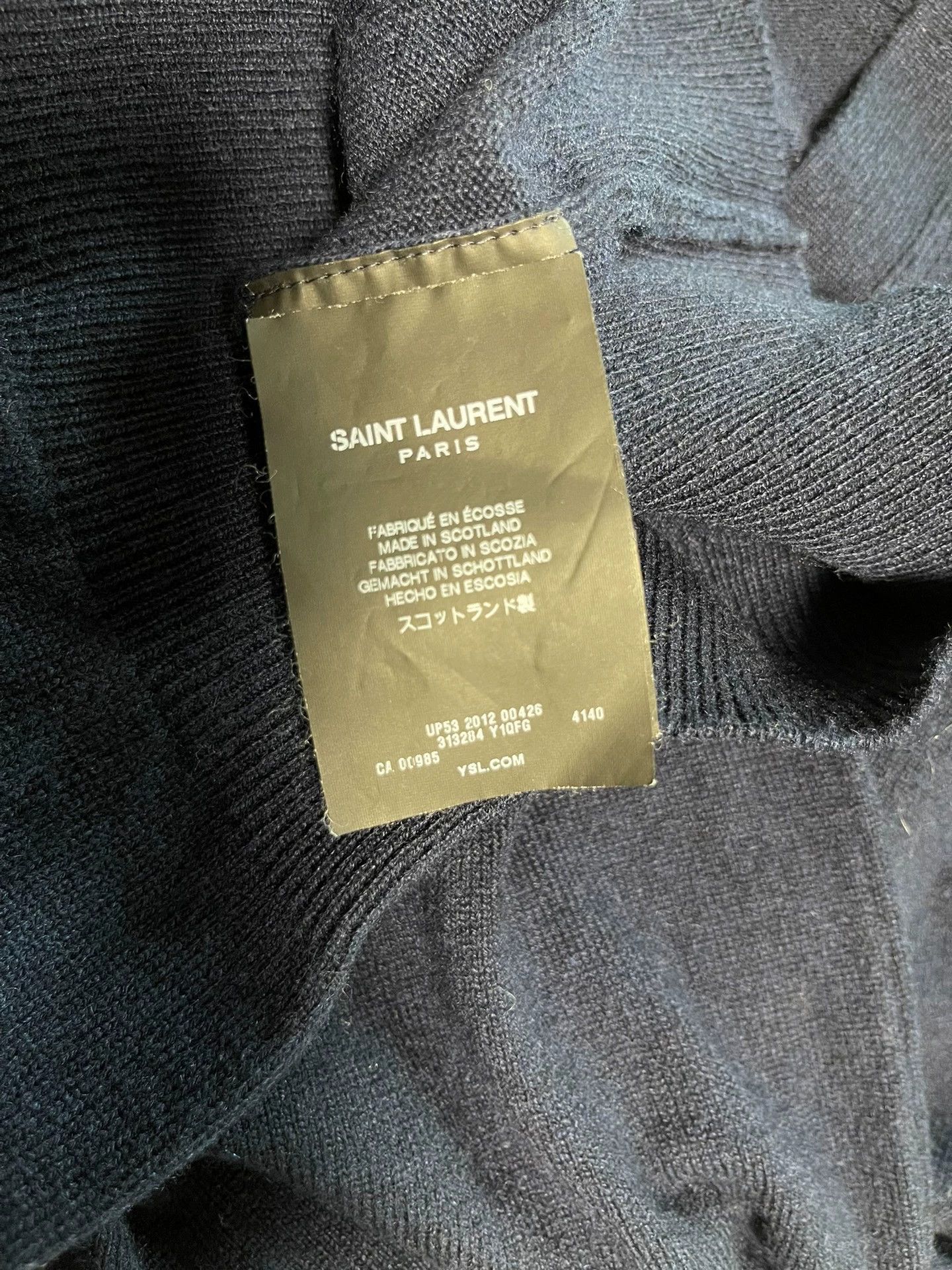 Saint Laurent Paris SLP 13SS Navy Cardigan S Cashmere Dolman Size US XS / EU 42 / 0 - 4 Thumbnail