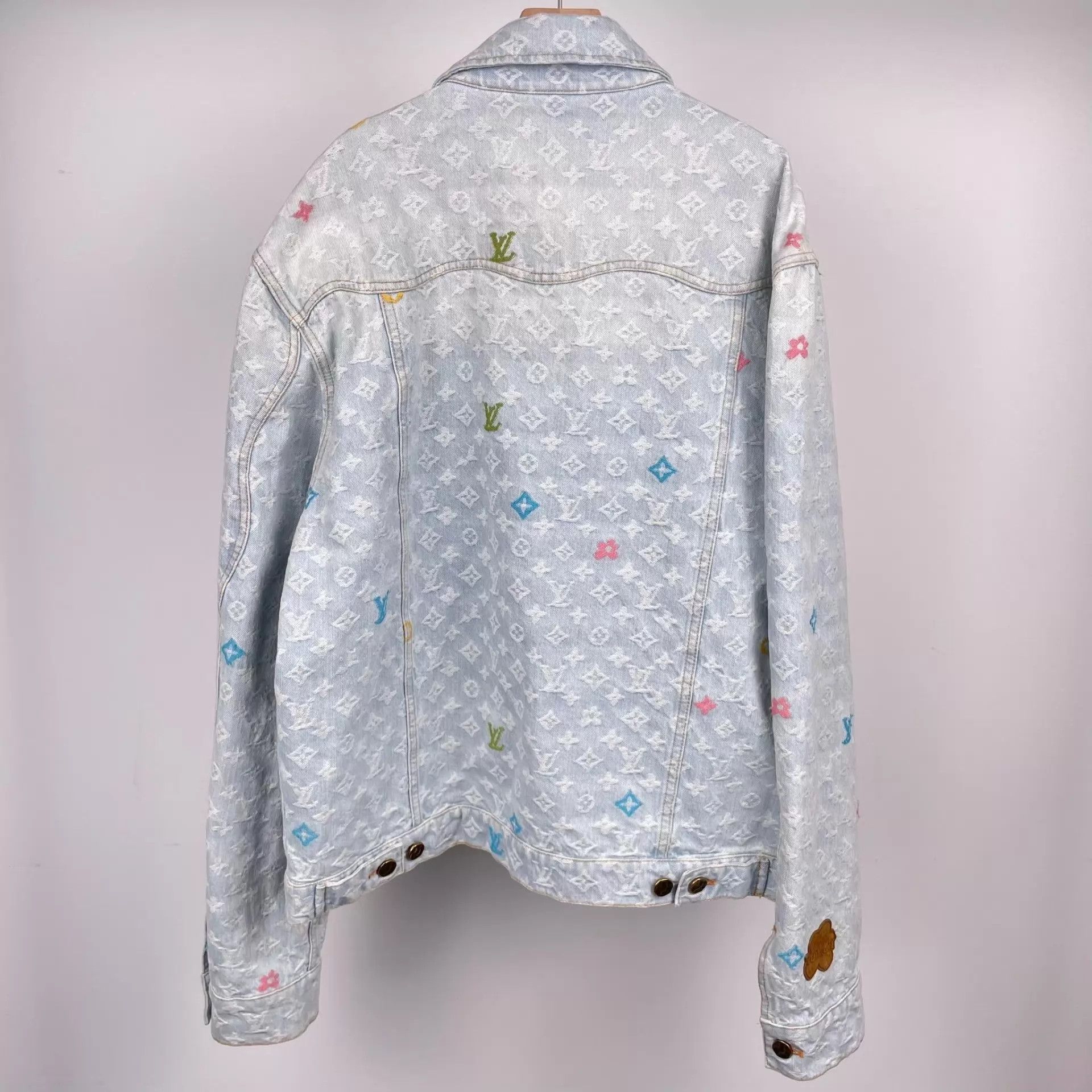 Louis Vuitton LV x TS Full Print Light Blue Denim Jacket 54 Size US L / EU 52-54 / 3 - 2 Thumbnail