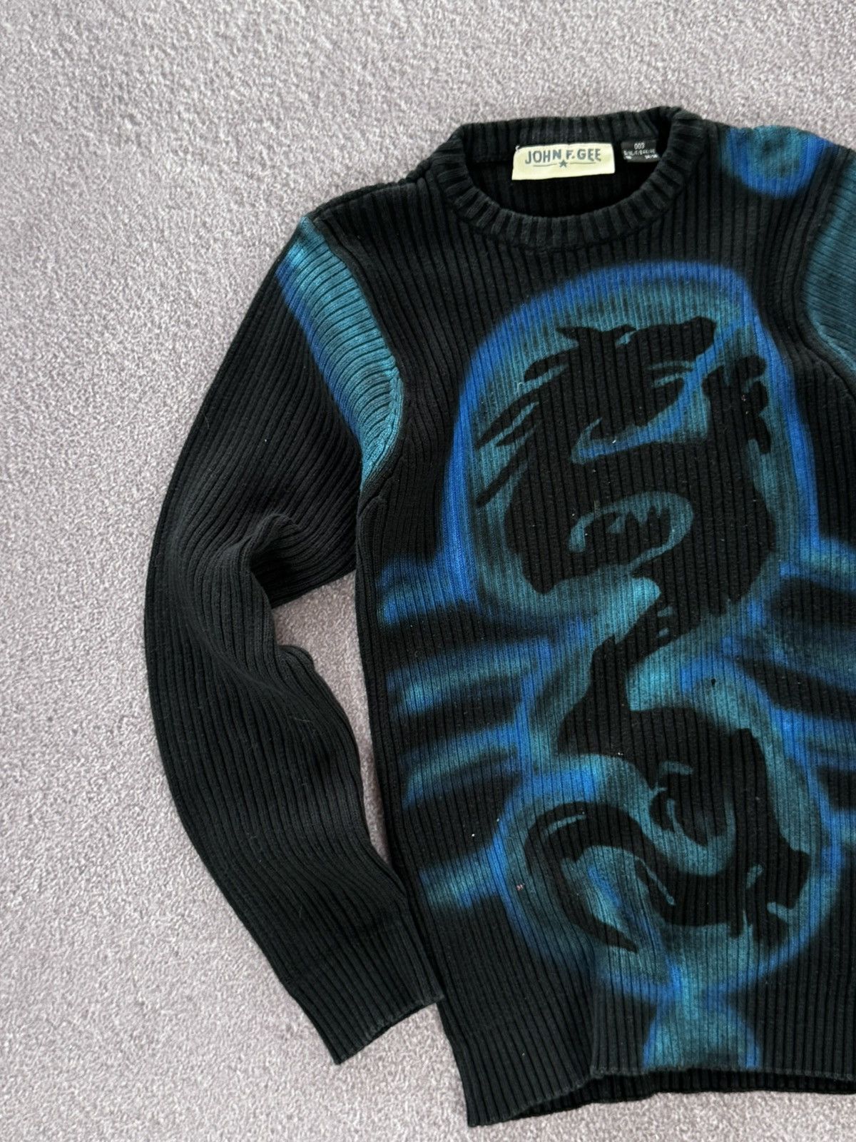 Diesel Vintage Diesel style Big Japan Dragon y2k ribbed sweater Size US S / EU 44-46 / 1 - 4 Thumbnail