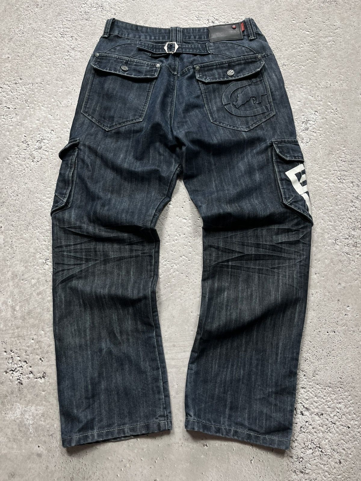 Ecko Unltd. Ecko Unlimited Y2K Cargo Jeans W34 L30 Buckle Strap Baggy Size US 34 / EU 50 - 3 Thumbnail