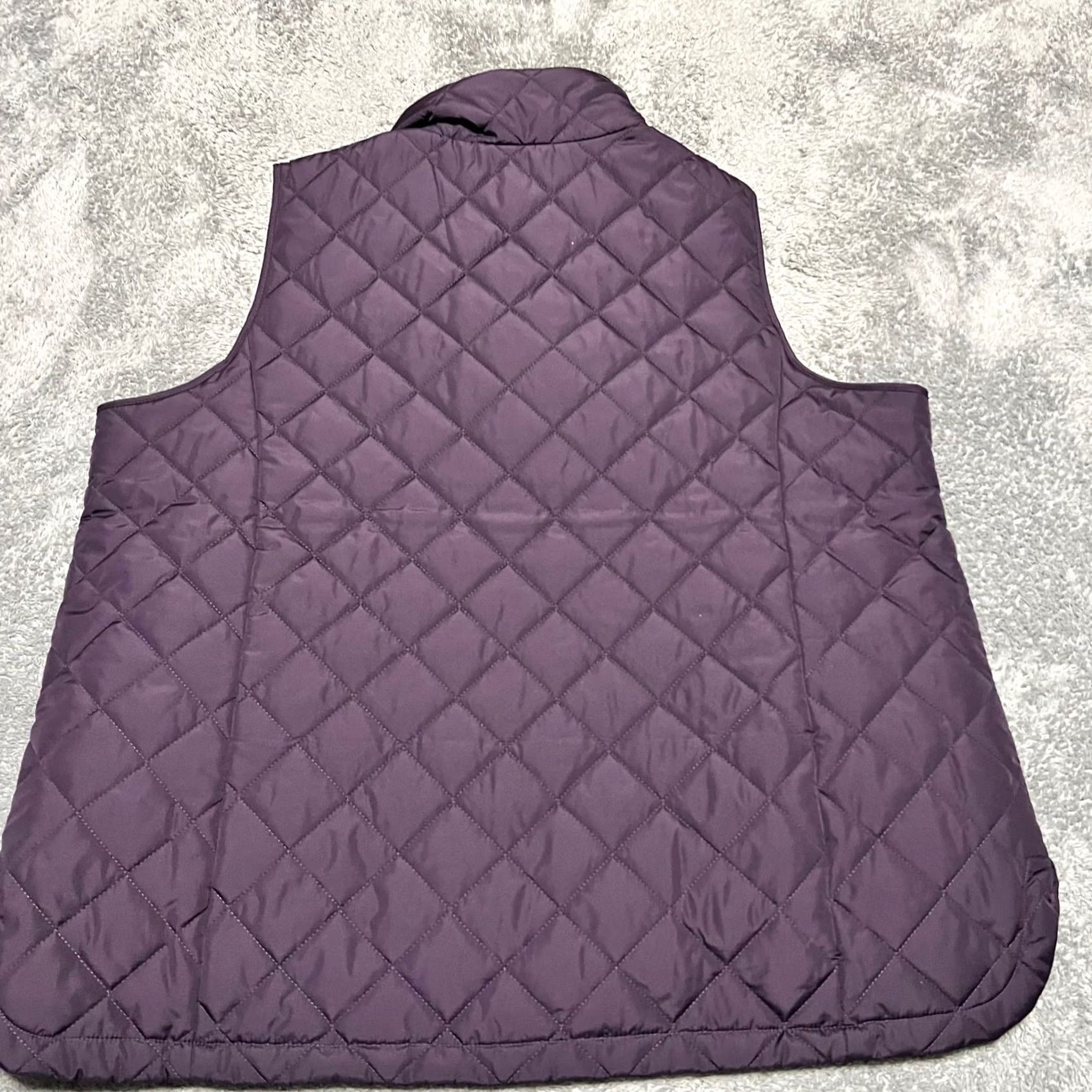 Lands' End Lands' End Puffer Vest Purple Quilted Womens XXL Jacket Size XXL / US 16-18 / IT 52-54 - 3 Thumbnail