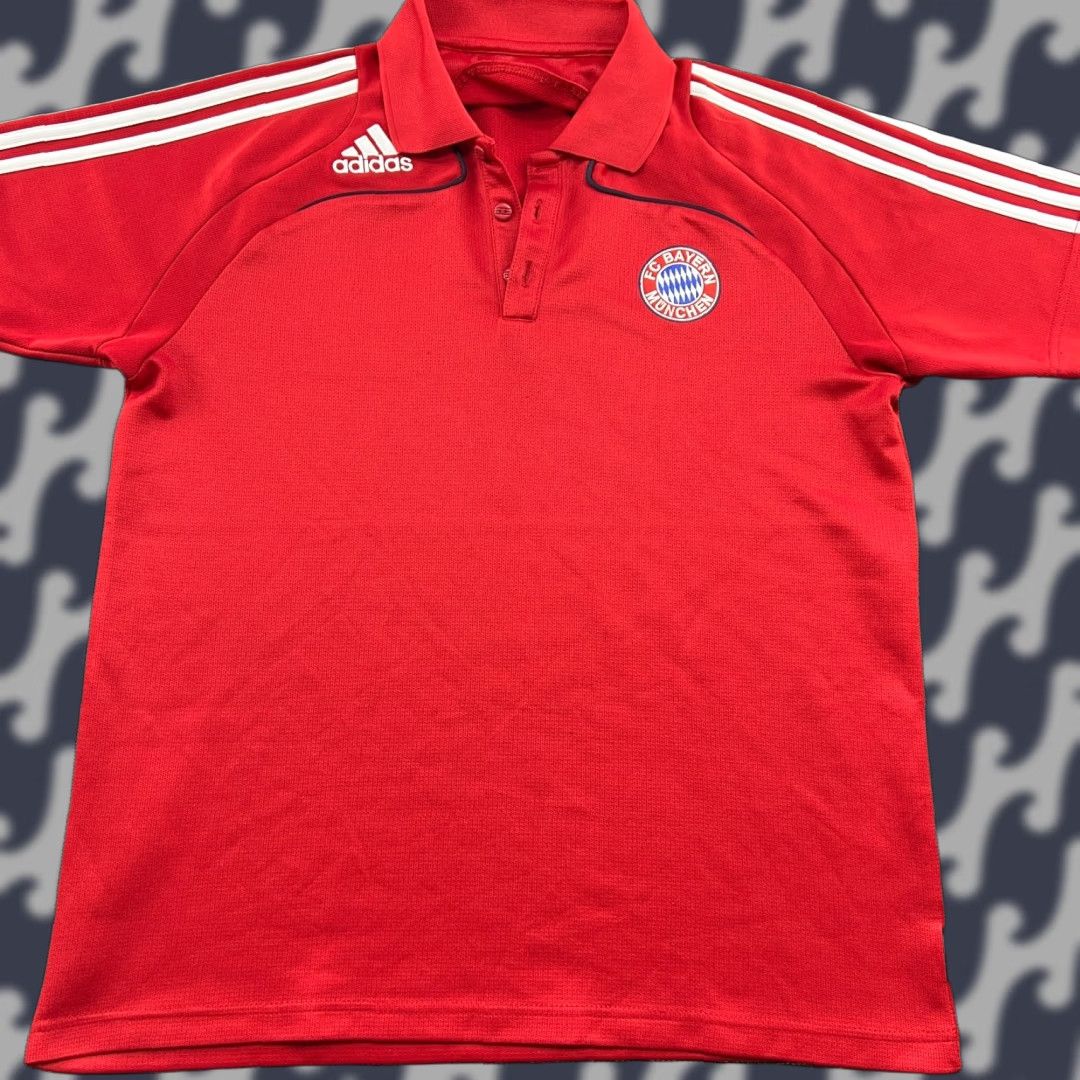 Adidas adidas Bayern Munich 2008 2009 Mens Polo Shirt Medium Red Jersey Shirt Mens Polo Red Adidas Jersey Size US M / EU 48-50 / 2 - 1 Thumbnail