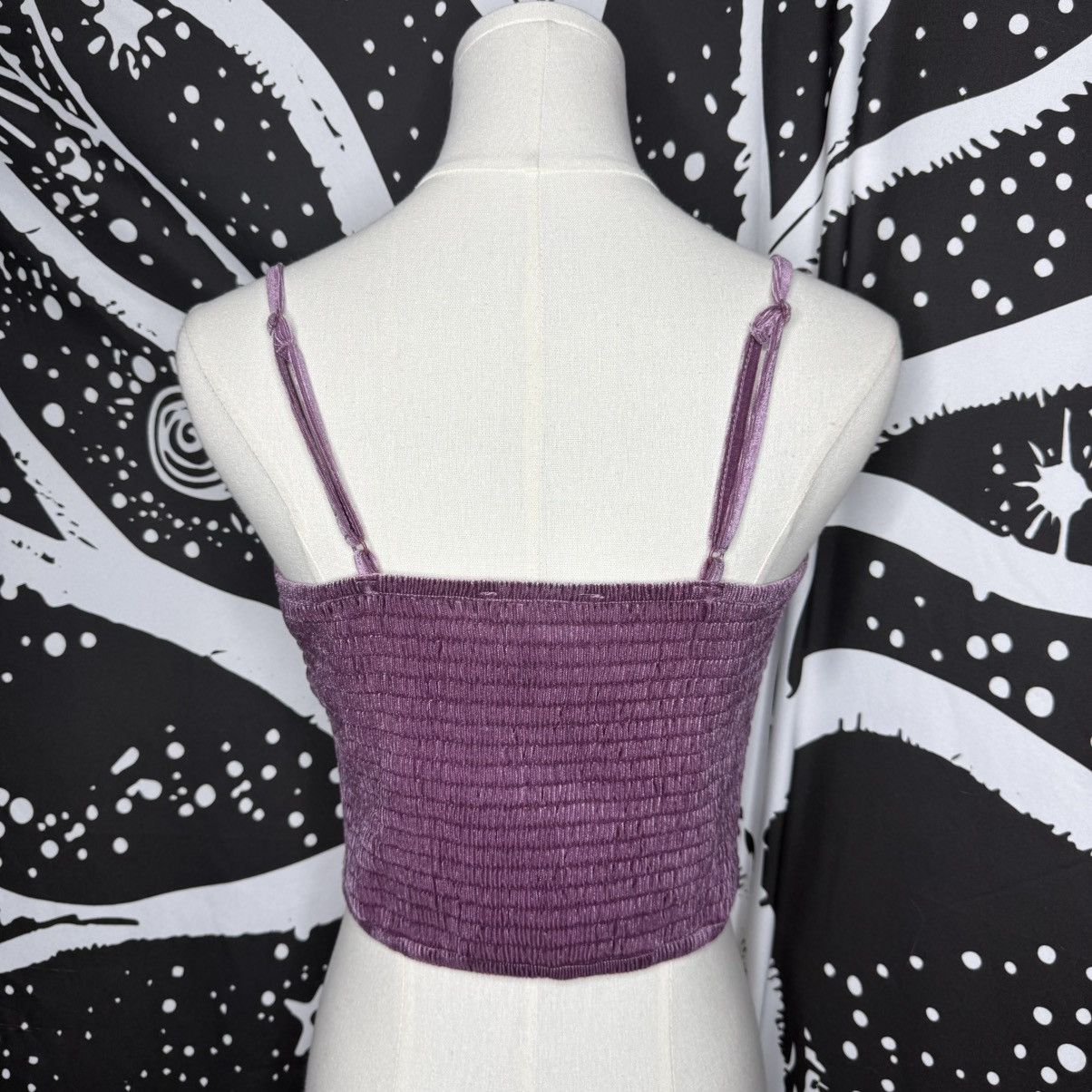 Kendall And Kylie Kendall & Kylie Purple Velvet Crop Top Size M / US 6-8 / IT 42-44 - 3 Thumbnail