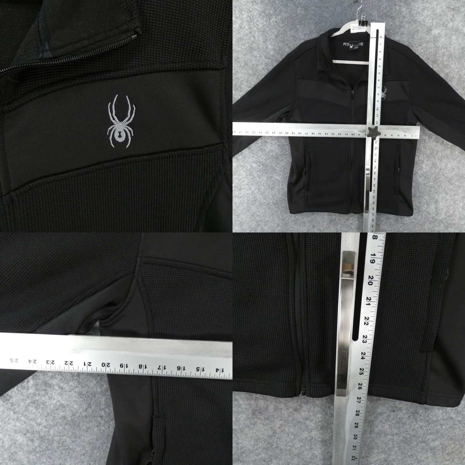 Spyder Spyder Jacket Mens M Black Full Zip Fleece Logo Size US M / EU 48-50 / 2 - 8 Thumbnail