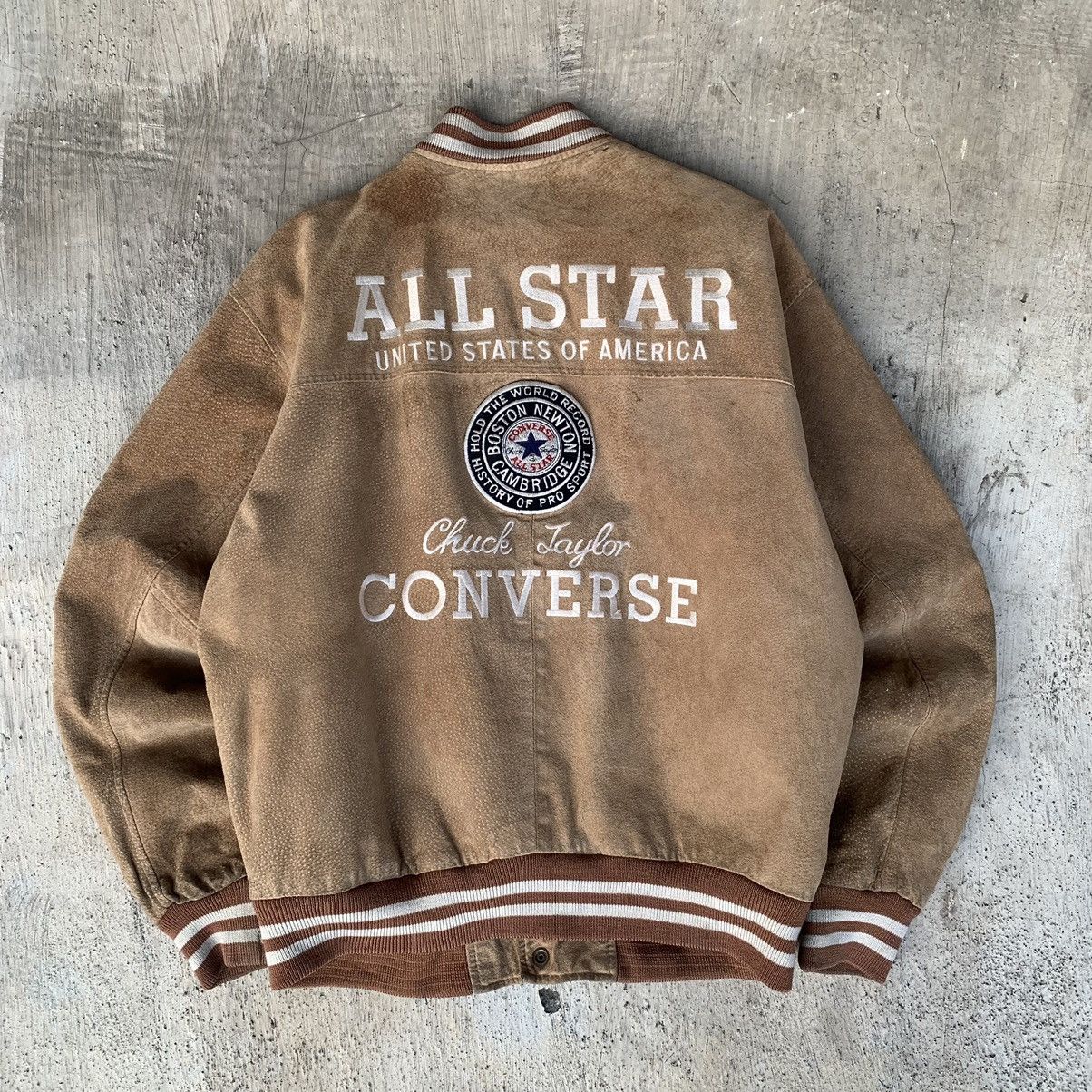 Converse Converse varsity USA embroided. suede leather Jacket vintage Size US L / EU 52-54 / 3 - 2 Thumbnail