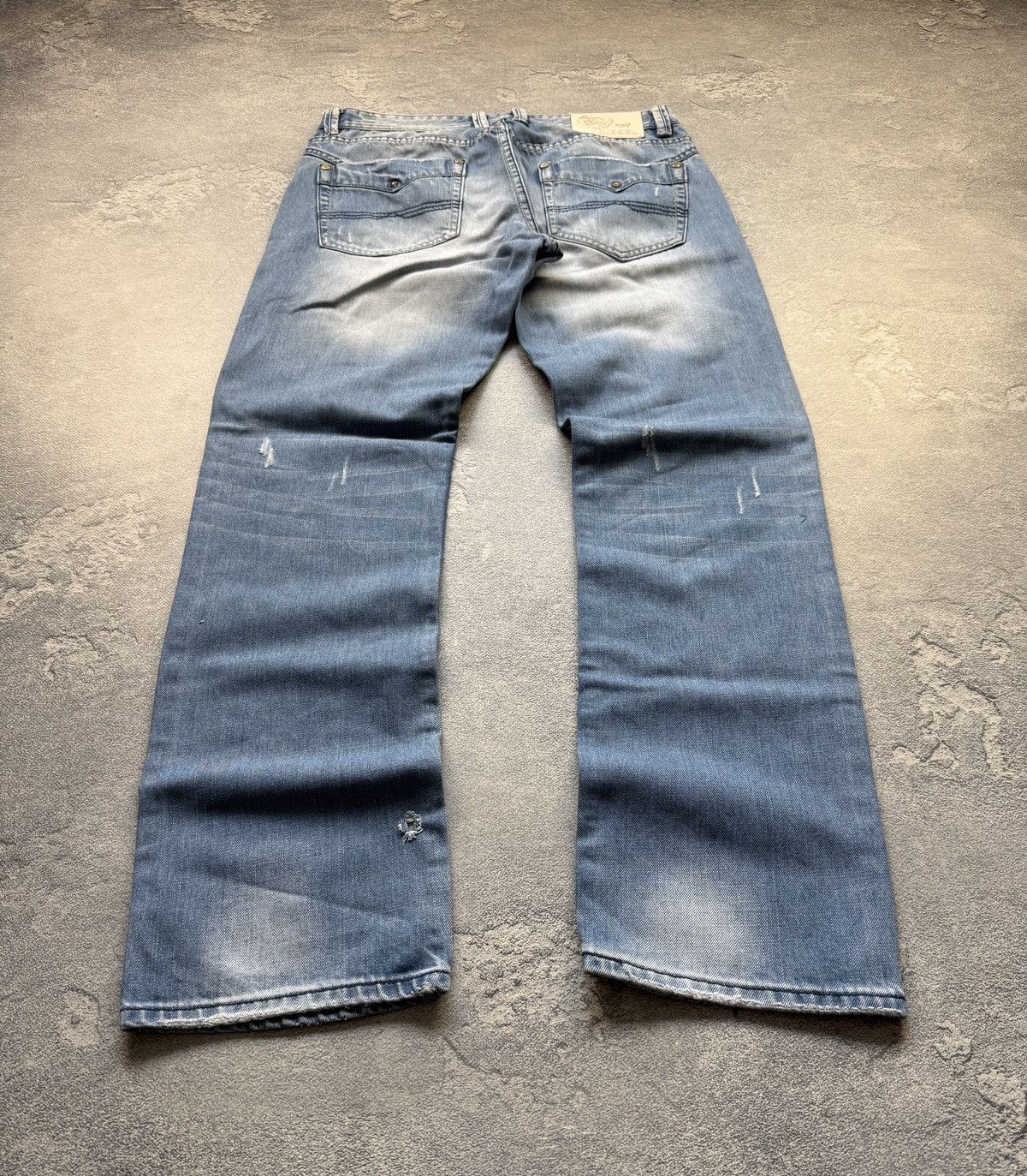 Diesel Vintage Diesel Jeans Distressed Faded Flared Wide Baggy Y2K Size US 33 - 2 Thumbnail