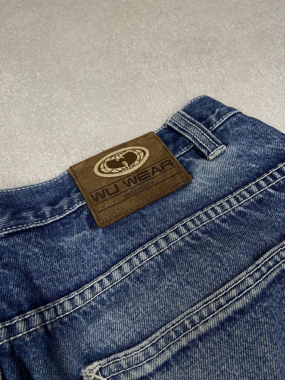 Wu-Tang Clan Vintage Wu Tang Clan Wu Wear Baggy Denim Jeans Blue Big Logo Size US 34 / EU 50 - 6 Thumbnail