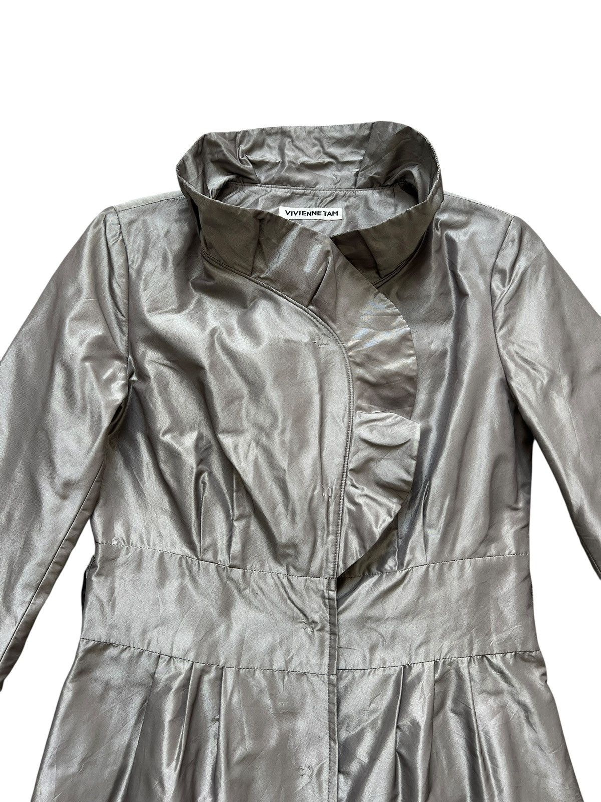 Vivienne Tam 2000s Vivienne Tam Silver Coat Size S / US 4 / IT 40 - 7 Thumbnail