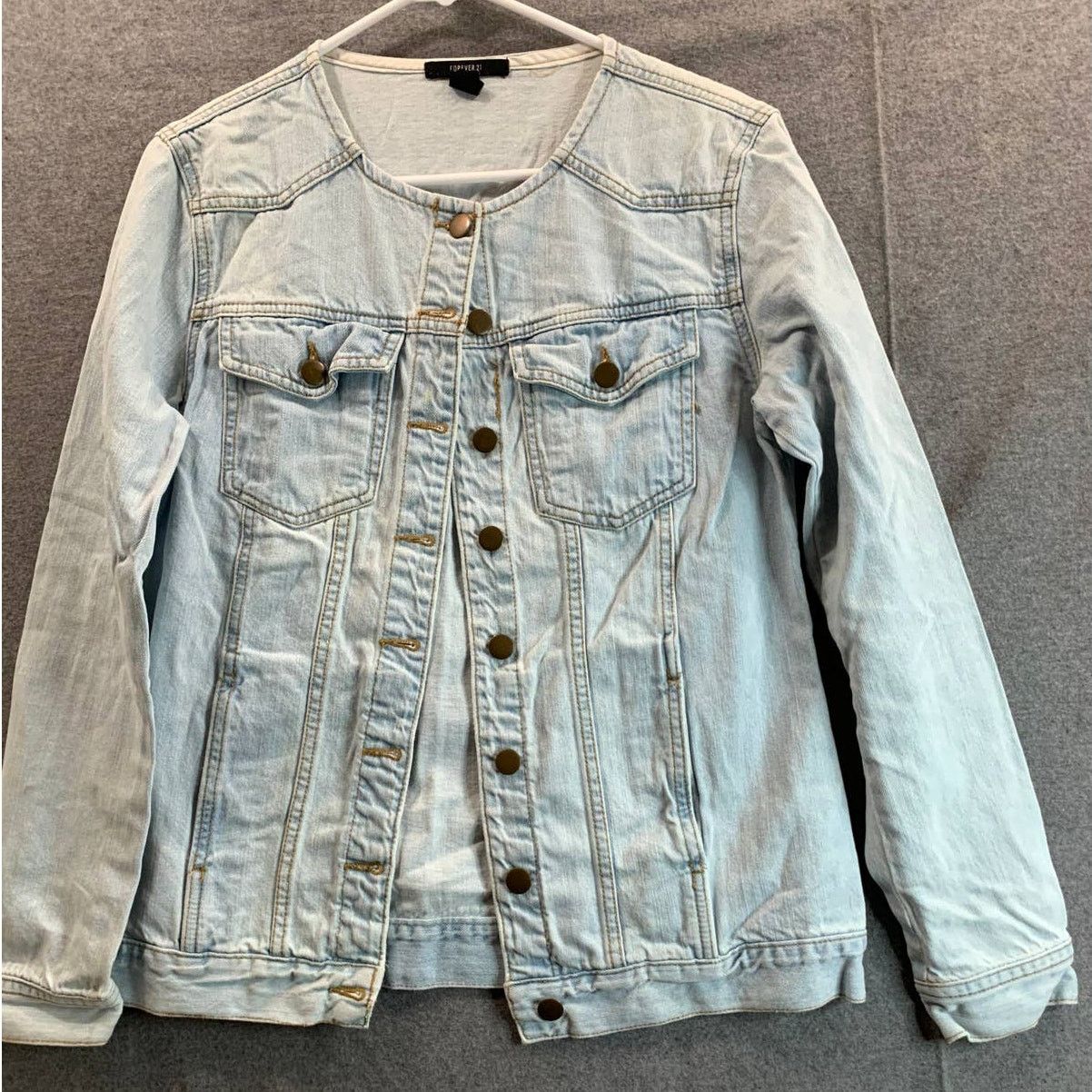Forever 21 FOREVER 21 Denim Jacket Womens Medium Blue Jeans Size M / US 6-8 / IT 42-44 - 1 Thumbnail